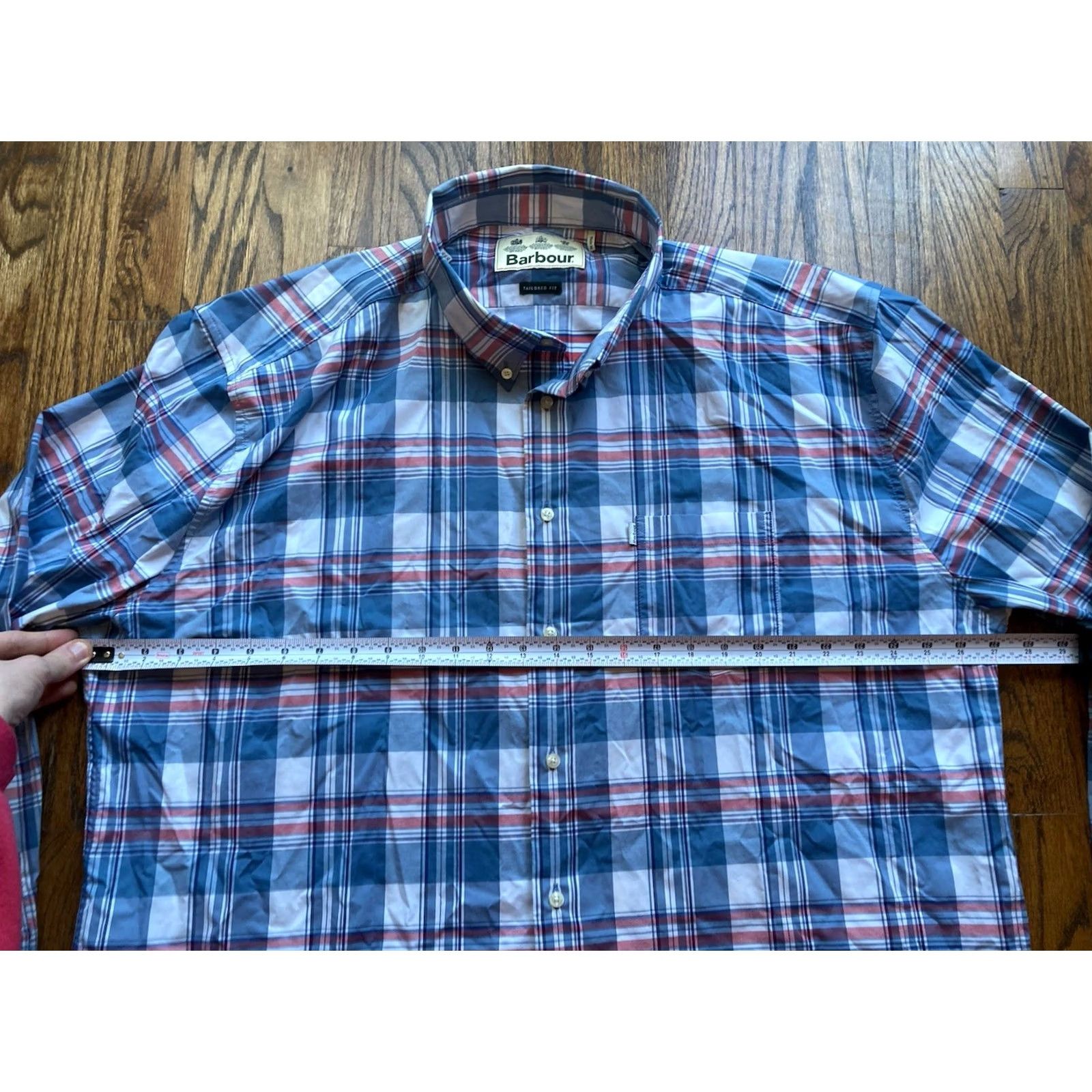 Barbour Barbour Performance Shirt Mens 2XL Blue Long Sleeve Button-Up Check Plaid Tailored Button-Down Collared Shirt Size US XXL / EU 58 / 5 - 5 Thumbnail
