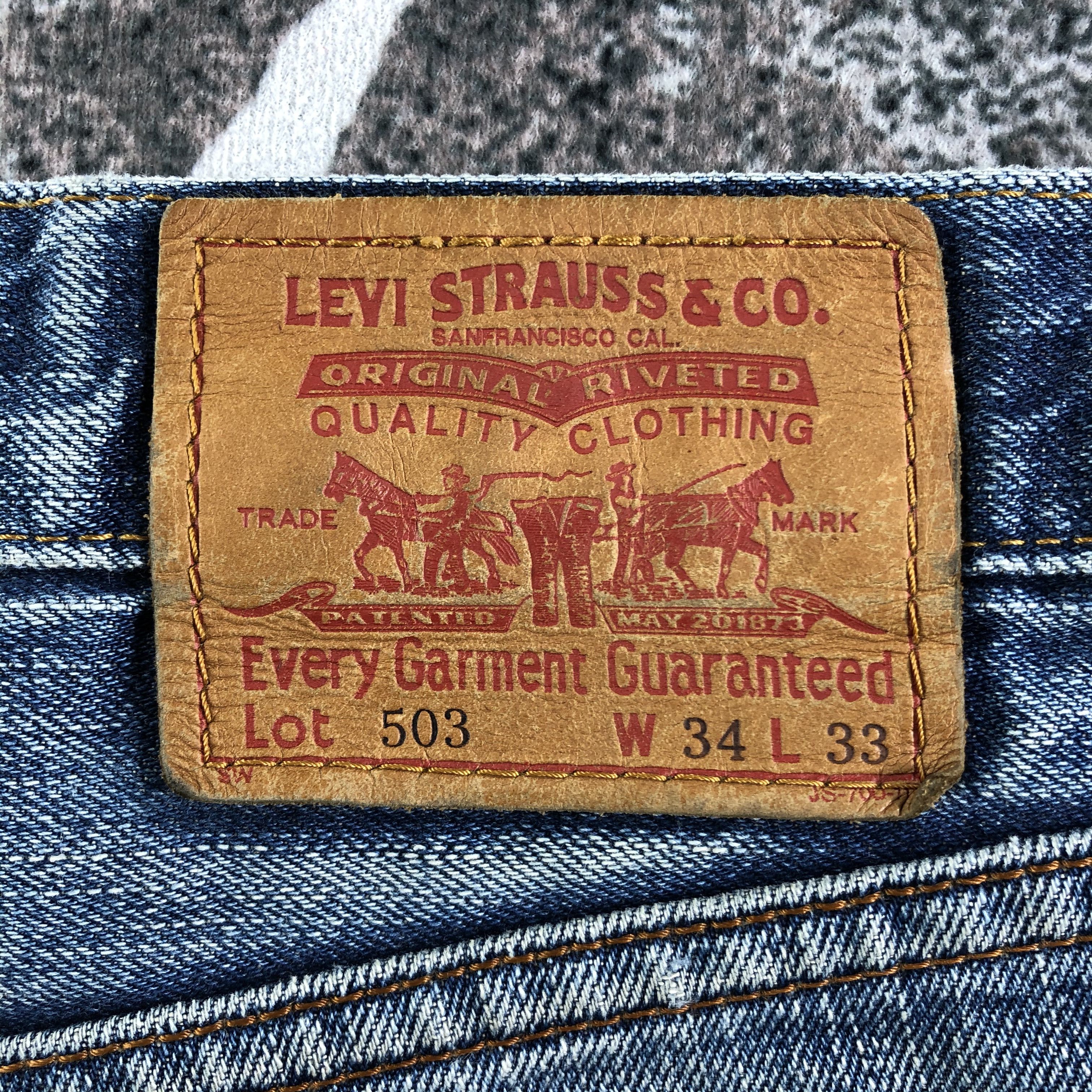 Levi's Distress Vintage Levis 503 Jeans Rusty Denim KJ2245 Size US 34 / EU 50 - 5 Thumbnail