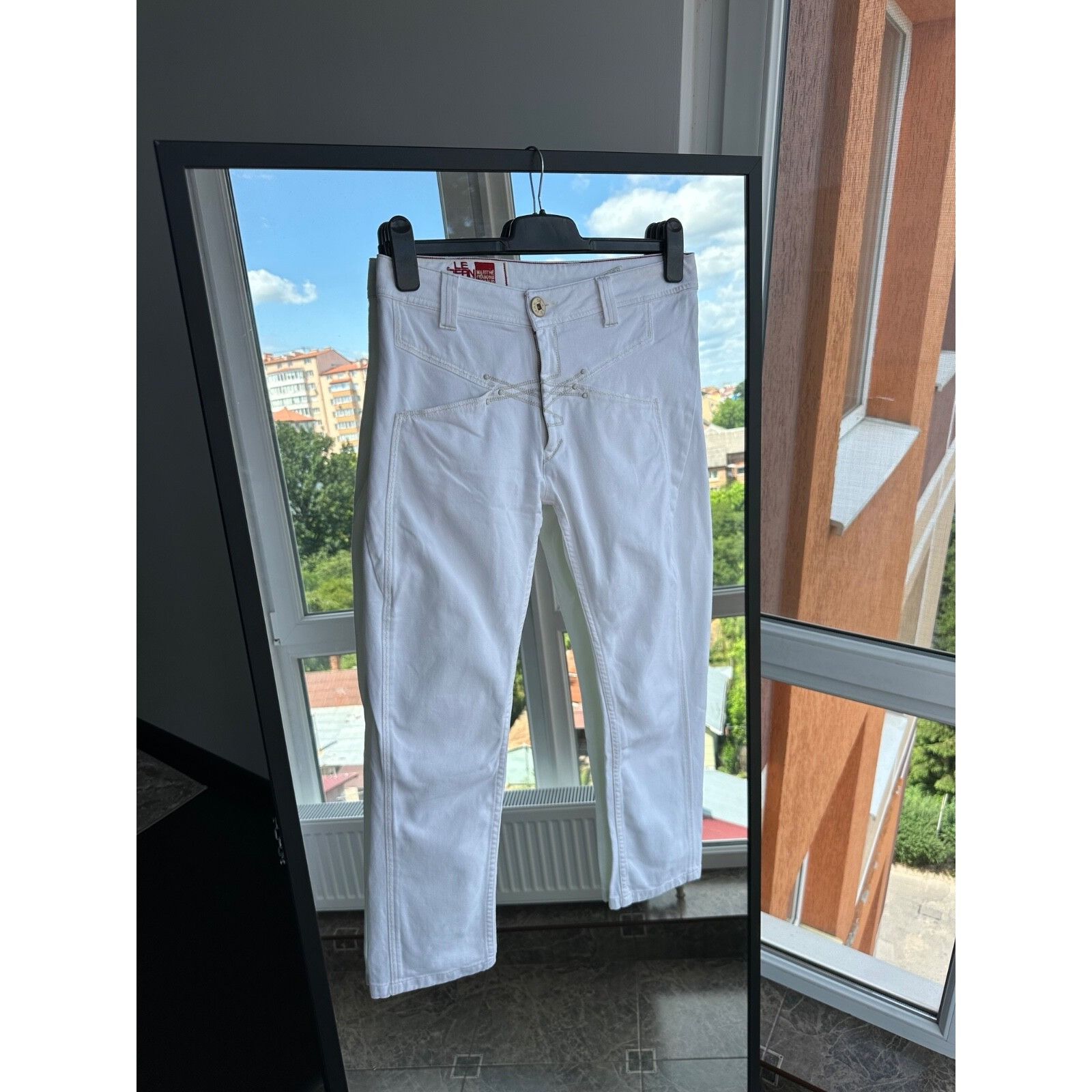 Marithe + Francois Girbaud Marithé + François Girbaud Y2K Women’s White Low Rise Jeans Size US 28 / EU 44 - 1 Thumbnail