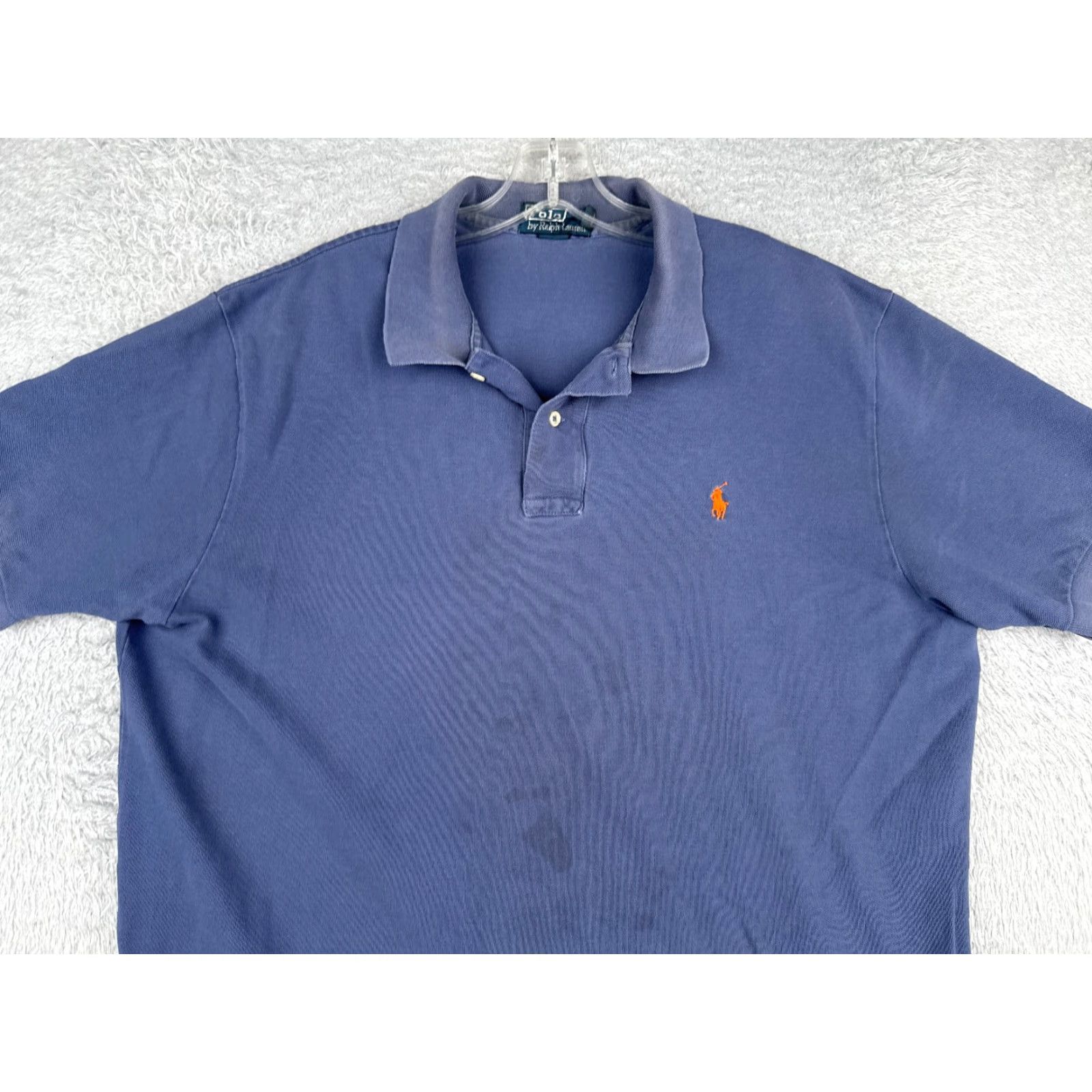 Ralph Lauren VINTAGE Polo Ralph Lauren Polo Shirt Adult XL Blue 100% Cotton Casual Mens Size US XL / EU 56 / 4 - 4 Thumbnail