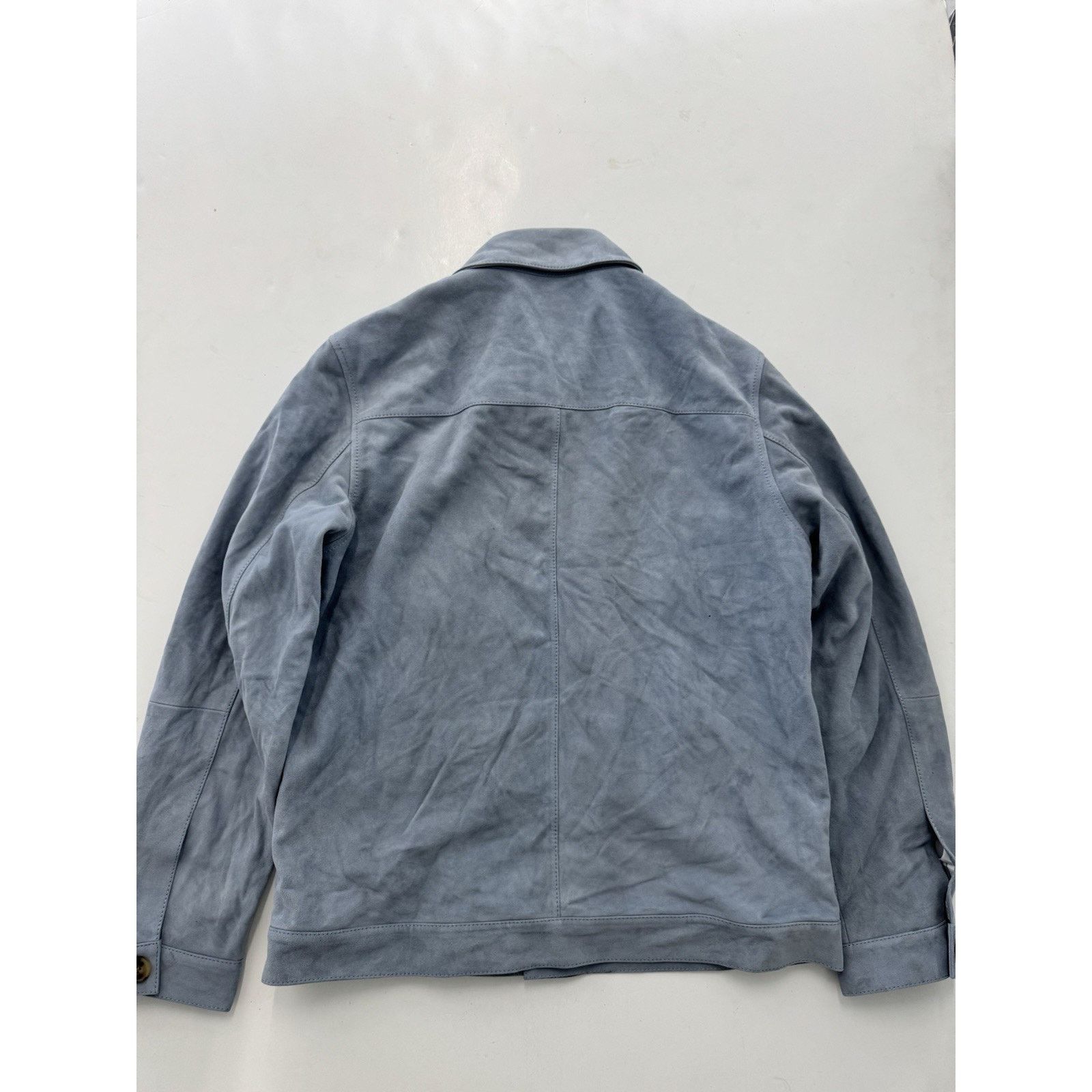 David Donahue DAVID DONAHUE Suede Jacket Unreleased Medium Cloud Blue Size US M / EU 48-50 / 2 - 2 Thumbnail