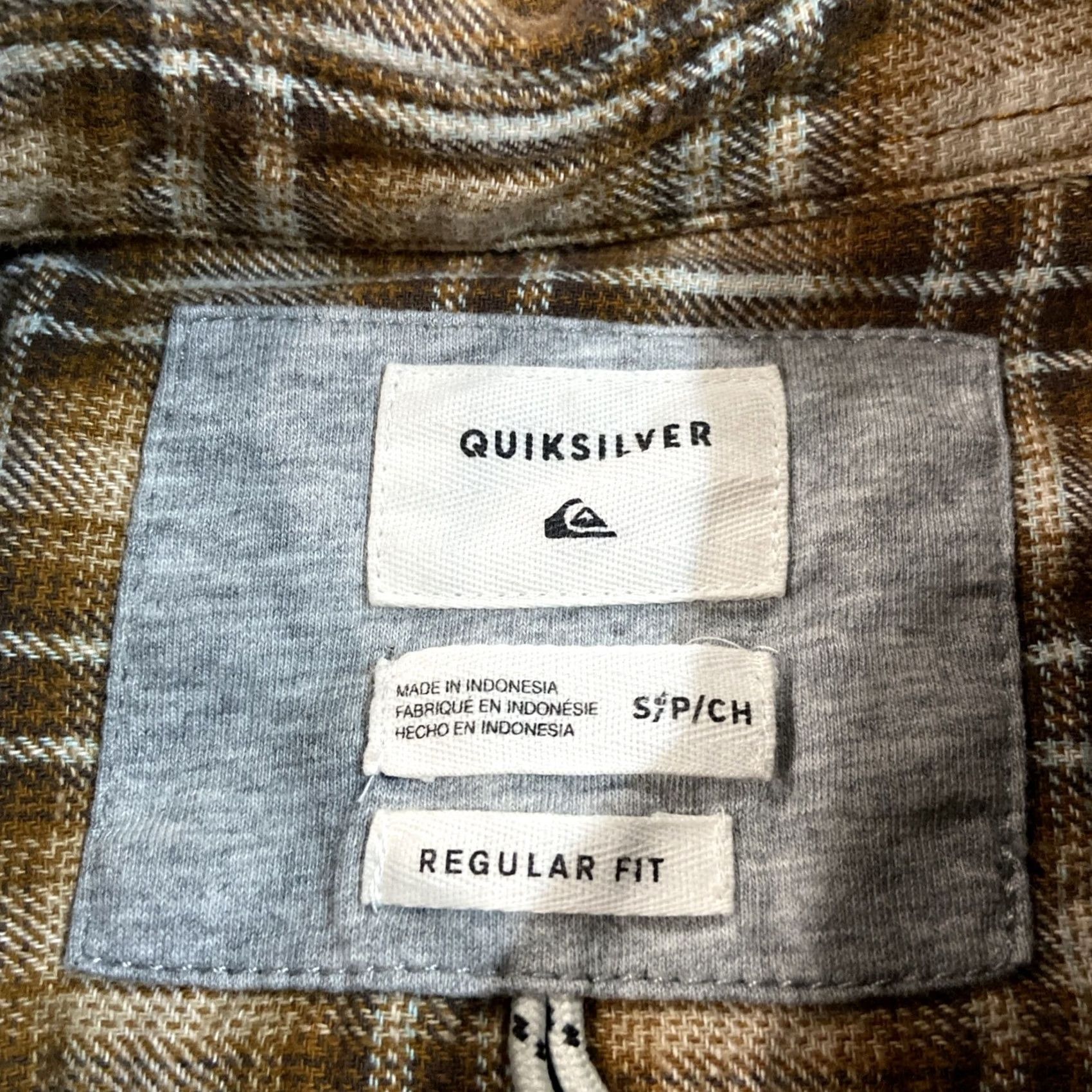 Quiksilver VINTAGE Quiksilver Shirt Plaid Flannel Button-Up Men’s Small Brown Cotton Modern Fit Size US S / EU 44-46 / 1 - 2 Thumbnail