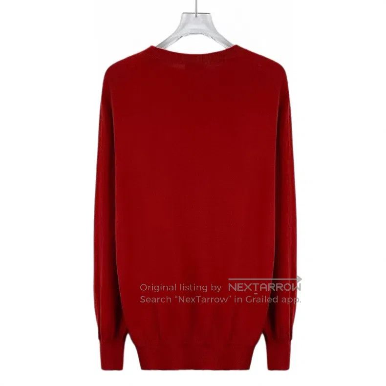 Dior Dior Red bee embroidery wool round-neck long-sleeved knitw Size US S / EU 44-46 / 1 - 2 Thumbnail