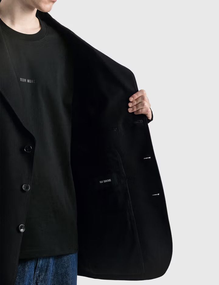 Raf Simons o1tko10426 Logo-Patched Blazer Jacket in Black Size US M / EU 48-50 / 2 - 6 Thumbnail