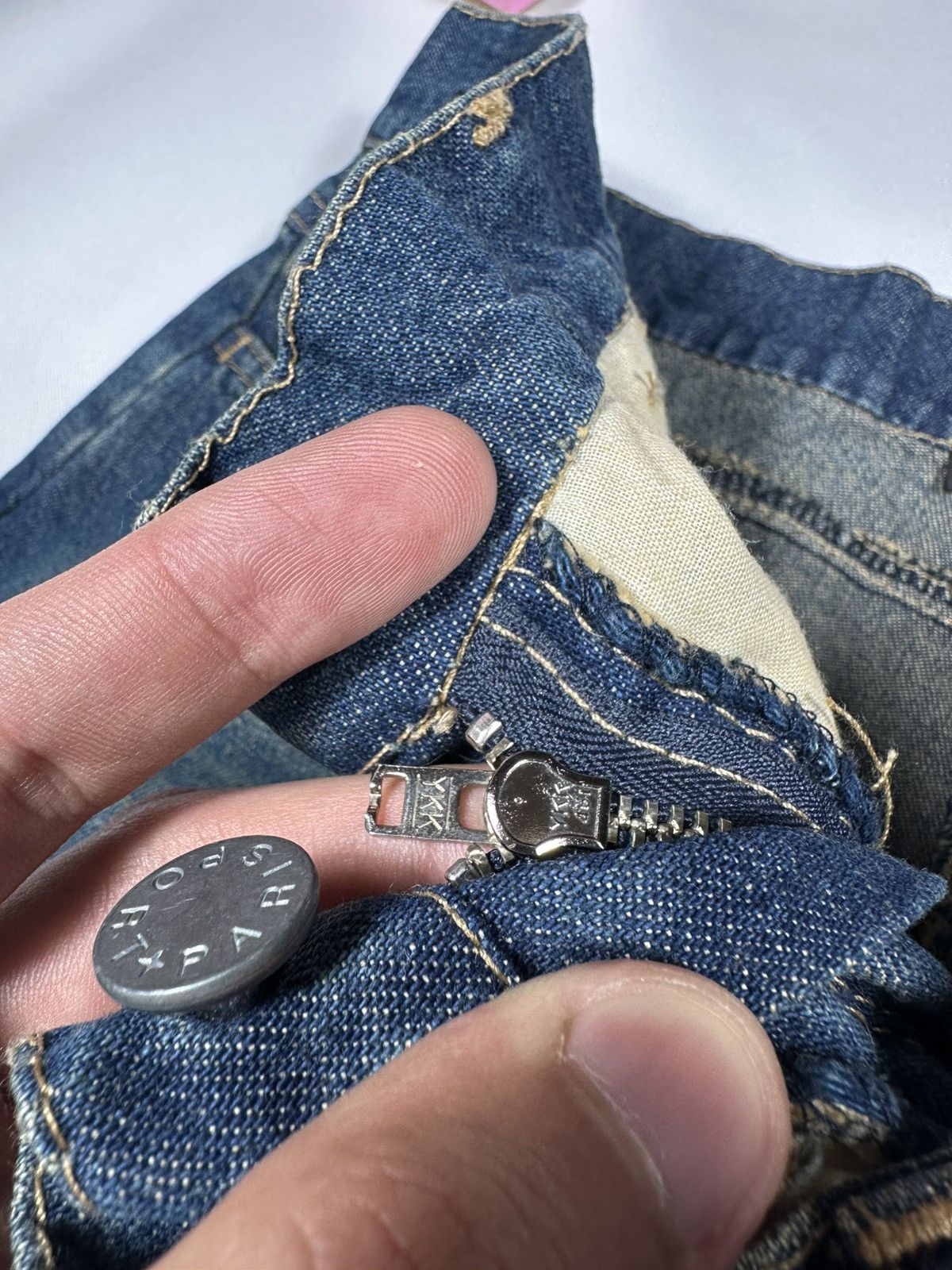 Vintage Parisport Y2k Vintage Distressed Star Straight Flared Jeans Size 28" / US 6 / IT 42 - 9 Thumbnail