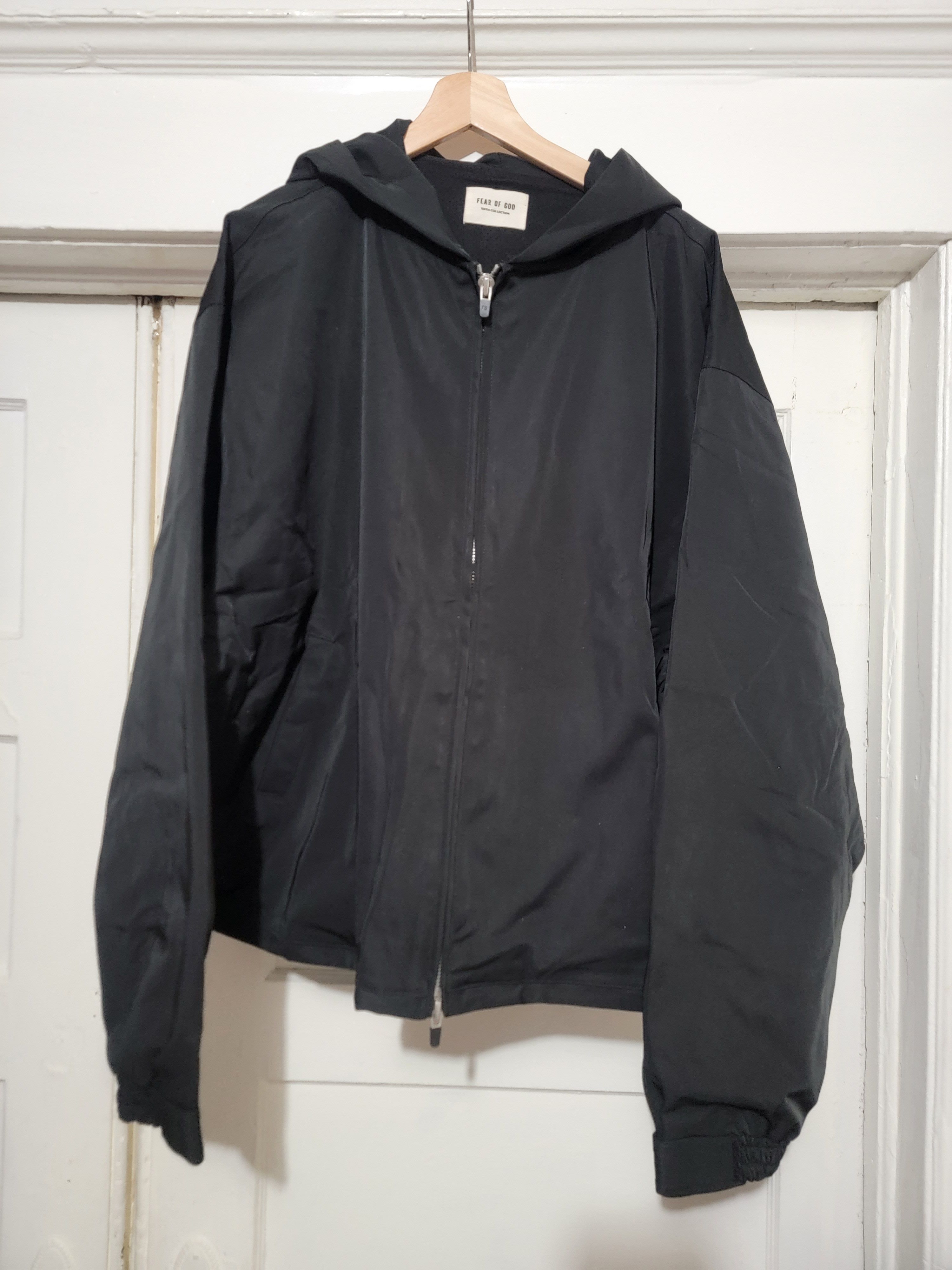 Fear of God 6th Collection Nylon Hooded Bomber Back Logo | Grailed