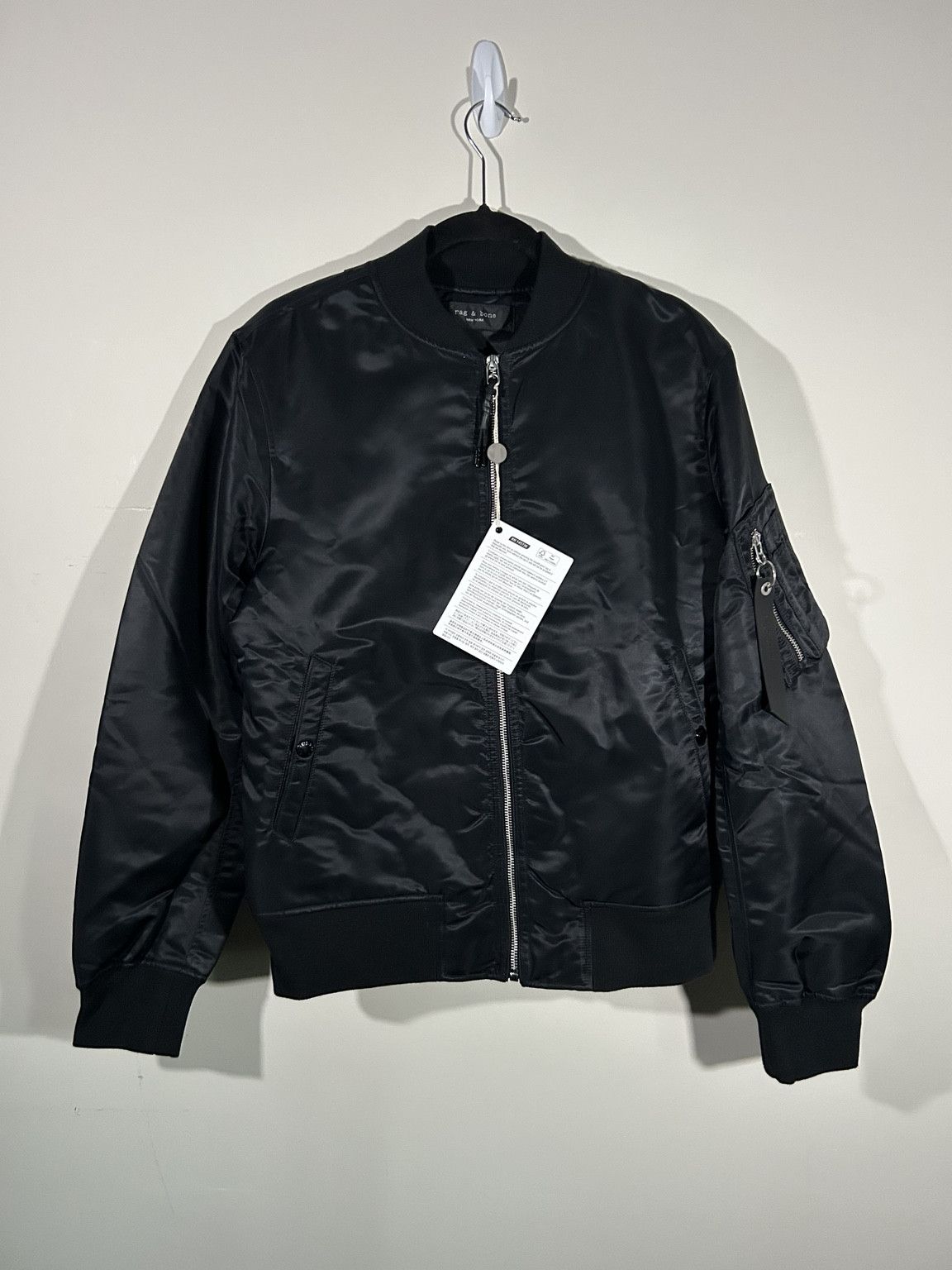 Rag & Bone Rag & Bone Manston MA-1 Bomber Jacket Black M NWT Size US M / EU 48-50 / 2 - 1 Thumbnail