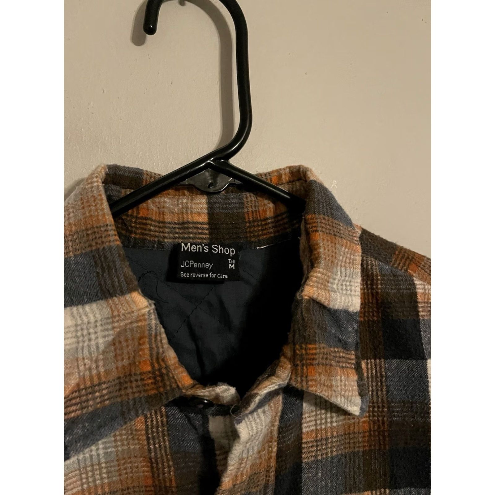 JCPenney VINTAGE JC Penney Shirt L/S Plaid Flannel Quilt Lined Medium Tall Men's Size US M / EU 48-50 / 2 - 3 Thumbnail