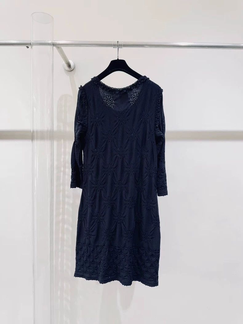Chanel Chanel Pleated knitted dress 2503-Nextarrow Size S / US 4 / IT 40 - 2 Thumbnail