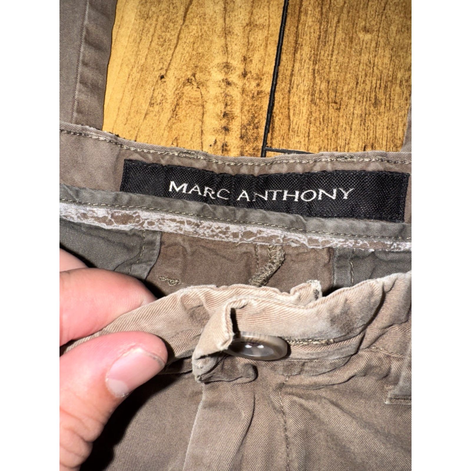 Vintage VINTAGE Marc Anthony Chino Pants Mens 34 28 Taupe Brown Inseam 28 Regular Size 34 Pants Size US 34 / EU 50 - 5 Thumbnail