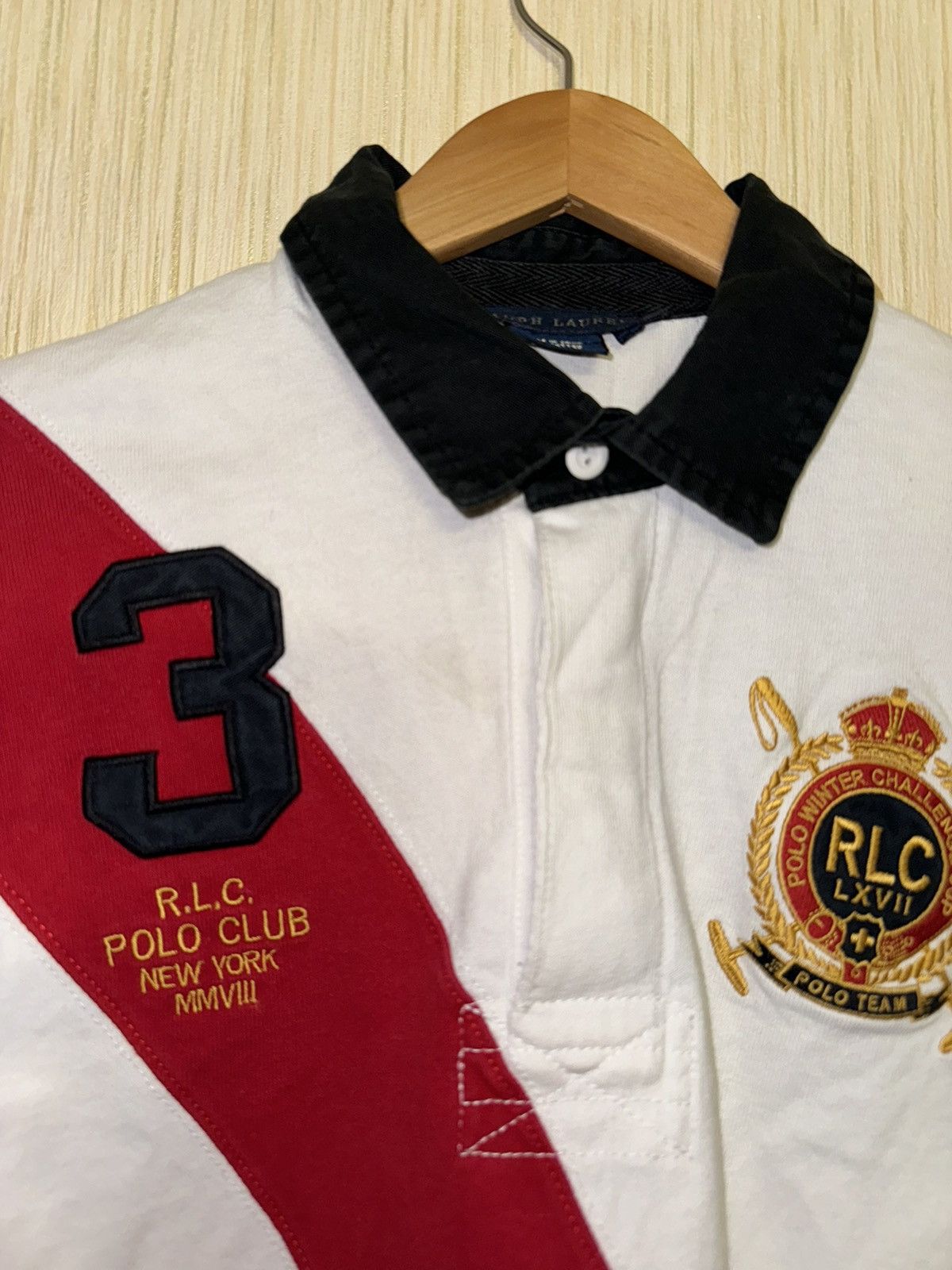 Polo Ralph Lauren × Vintage Polo Ralph Lauren rugby shirt number logo Size US L / EU 52-54 / 3 - 4 Thumbnail