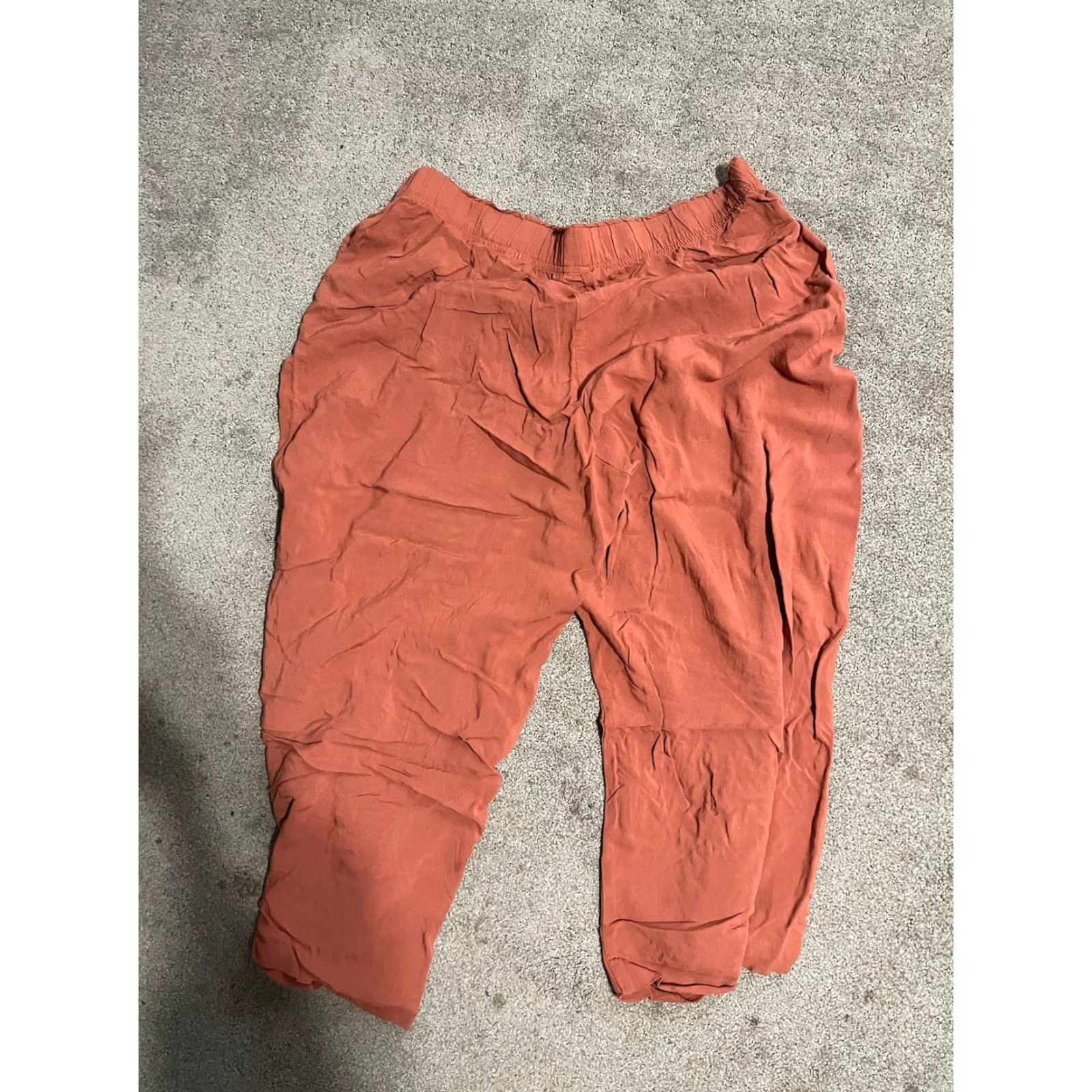 H&M H&M Womens Pants Wide Leg Crop Orange Spring Large Capri Size 36" / US 14 / IT 50 - 3 Thumbnail
