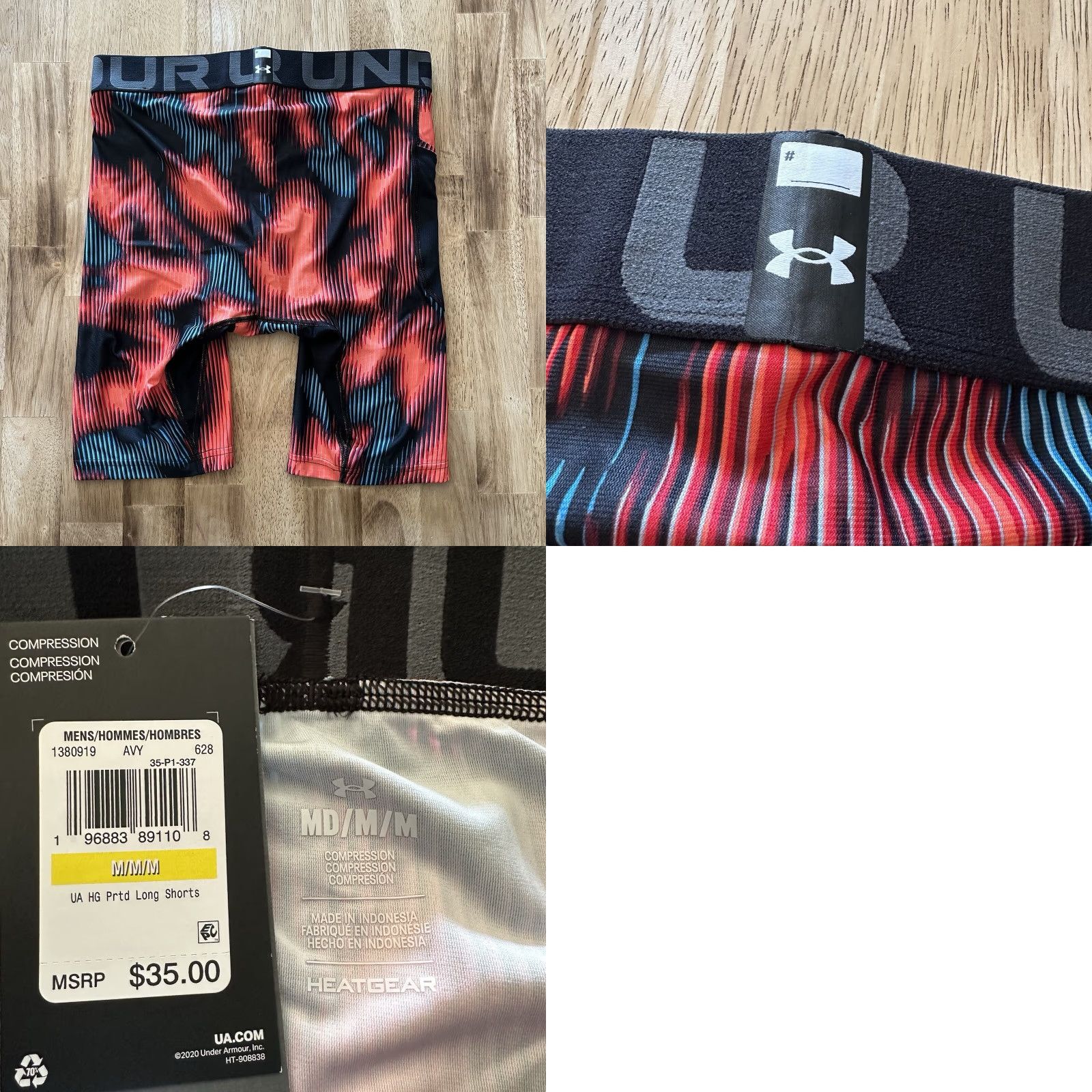 Under Armour Under Armour Long Shorts 10” Mens Compression Tights 1380919-628 S Red Size US 29 - 8 Thumbnail
