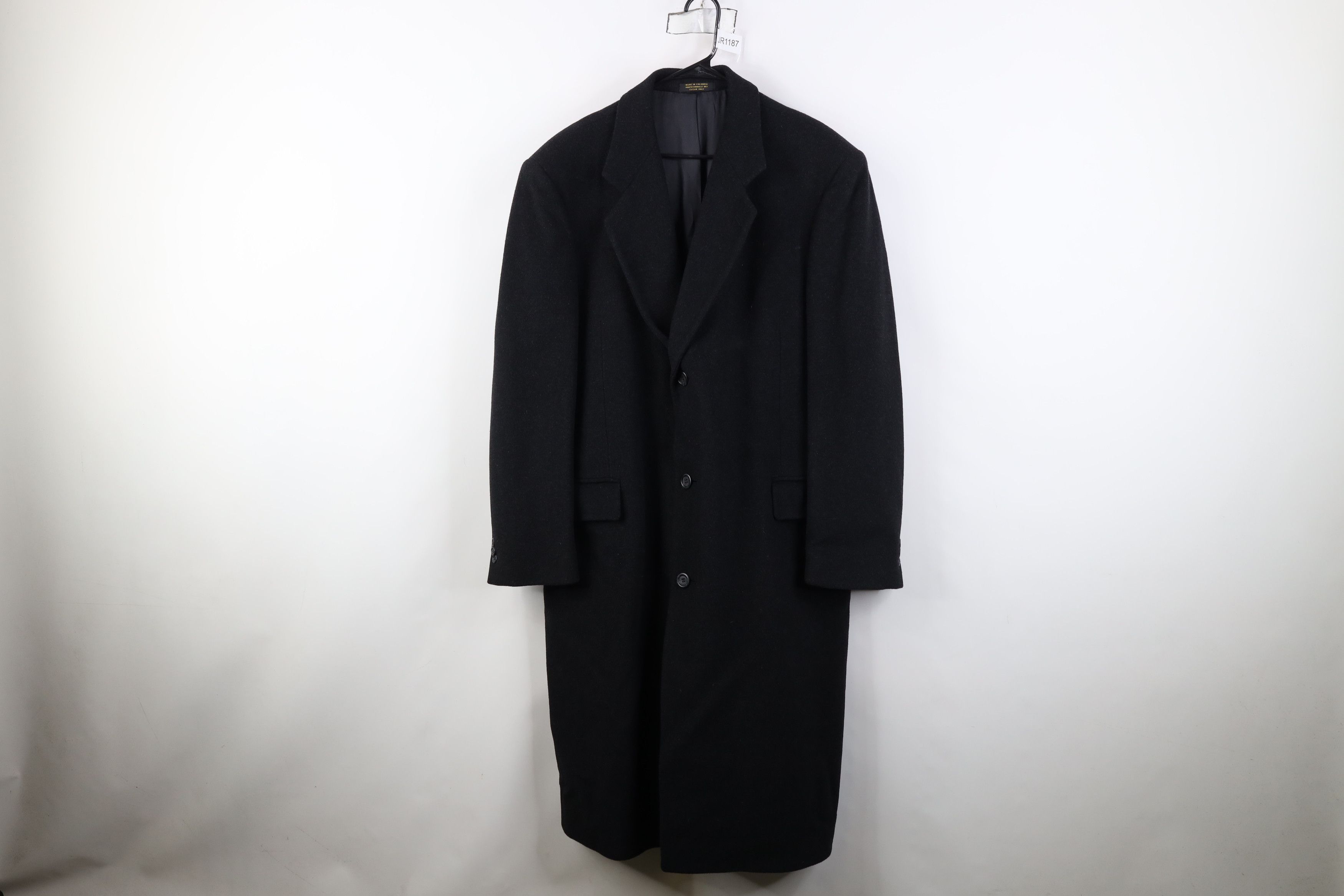 Vintage 90s Streetwear Overcoat Jacket Charcoal Gray