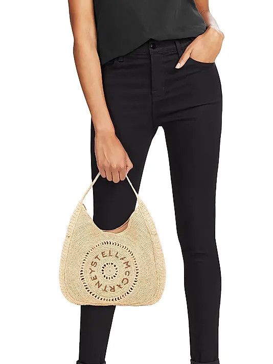 Stella McCartney os11x0326 Size: OS / Small Crochet Rafia Logo Hobo Bag Size ONE SIZE - 2 Thumbnail