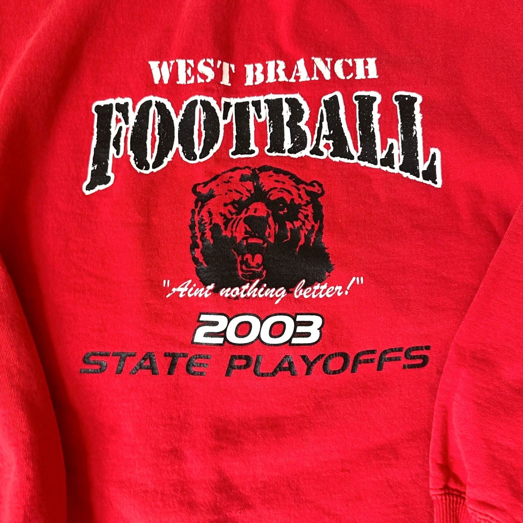 Vintage VINTAGE Football Sweatshirt Mens 2XL Red Bear Roaring Adult Pullover School Size US XXL / EU 58 / 5 - 2 Thumbnail