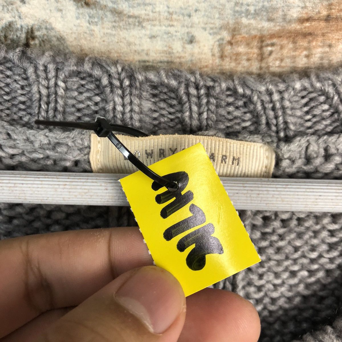 Homespun Knitwear × LOWRYS FARM Lowyrs Farm Grey cable aran isle Knitwear vintage #A1718 Size US M / EU 48-50 / 2 - 9 Thumbnail