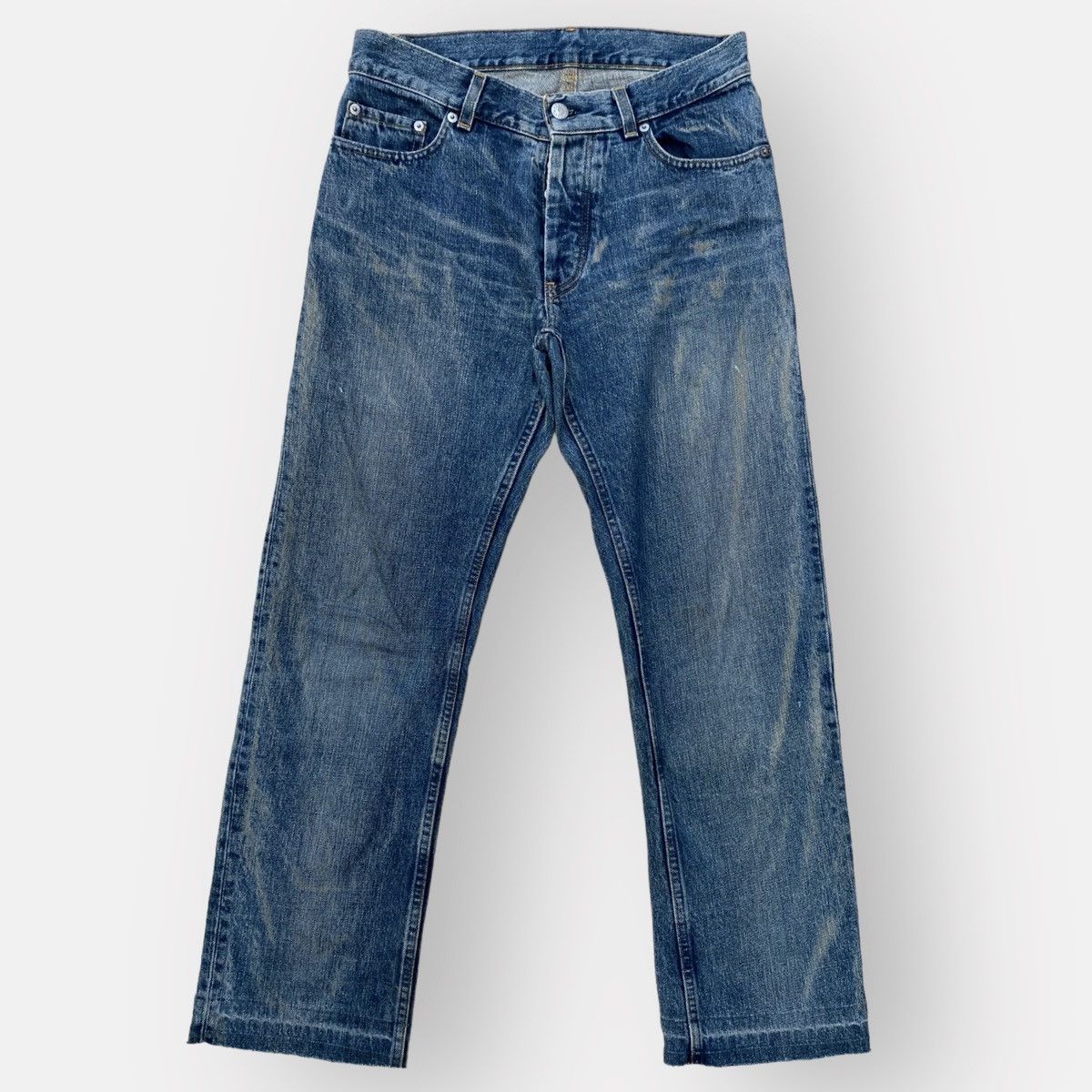 Helmut Lang Vintage 1999 Burned Denim Classic Cut Size US 30 / EU 46 - 2 Thumbnail