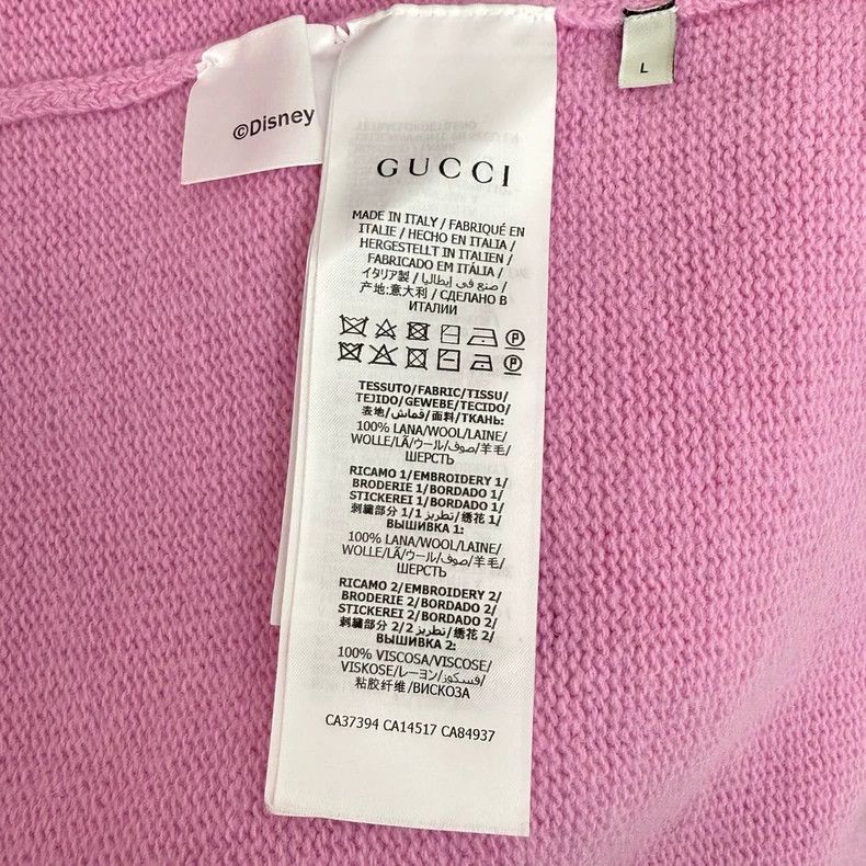 Gucci Gucci Pink co-branded classic logo Mickey Mouse wool sweate Size L / US 10 / IT 46 - 6 Thumbnail