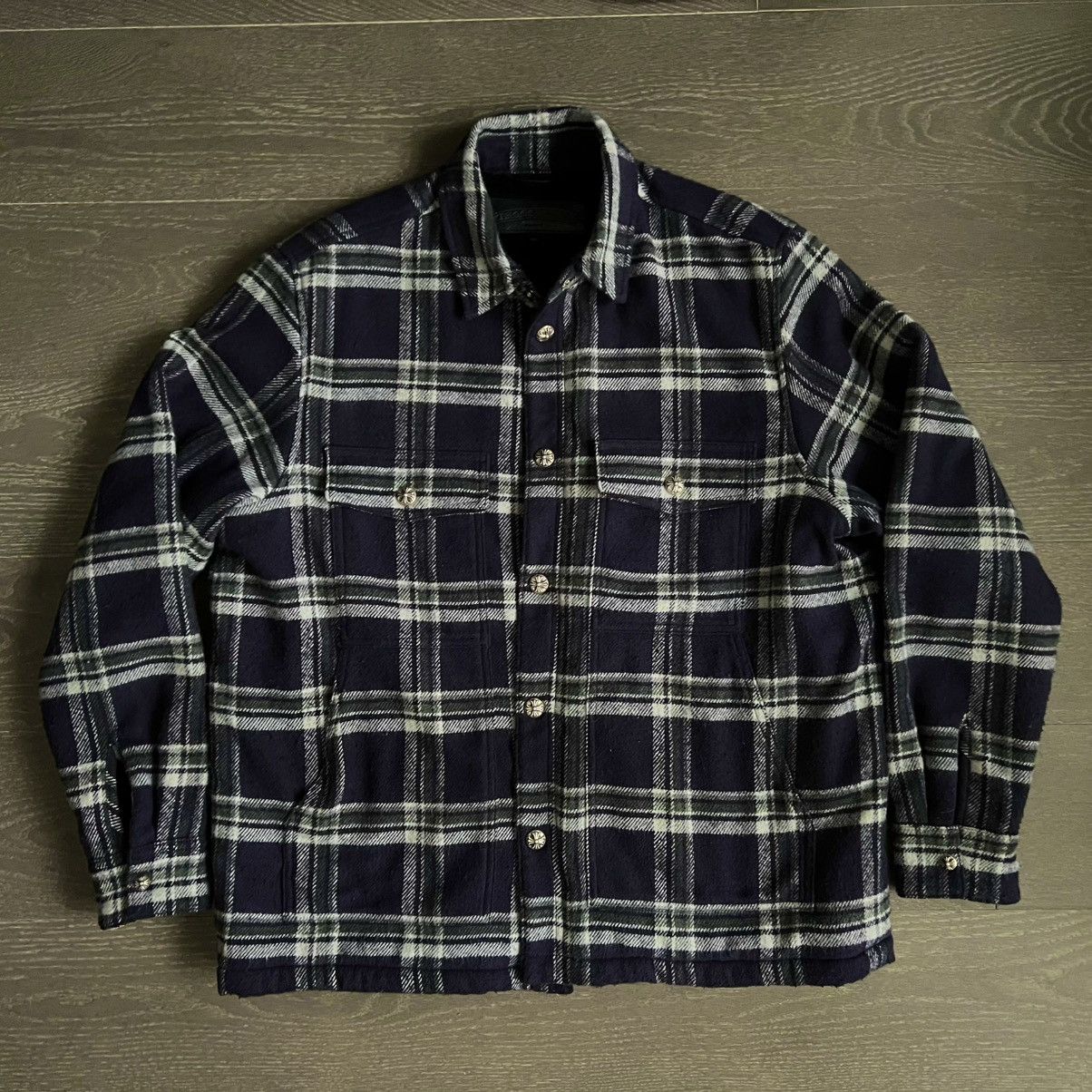 Chrome Hearts Work Dog Lined Flannel Button Up Jacket Size US L / EU 52-54 / 3 - 1 Thumbnail