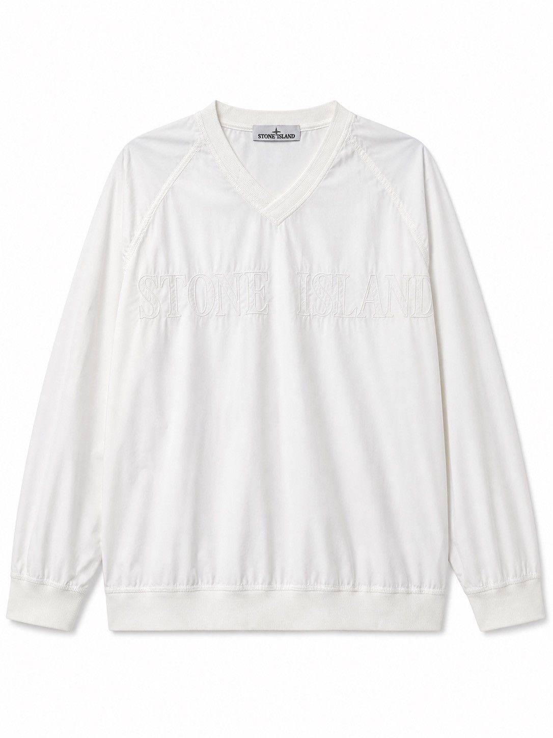 Stone Island Stone Island Embroidered Logo Oversized Sweatshirt White Size US XL / EU 56 / 4 - 1 Thumbnail