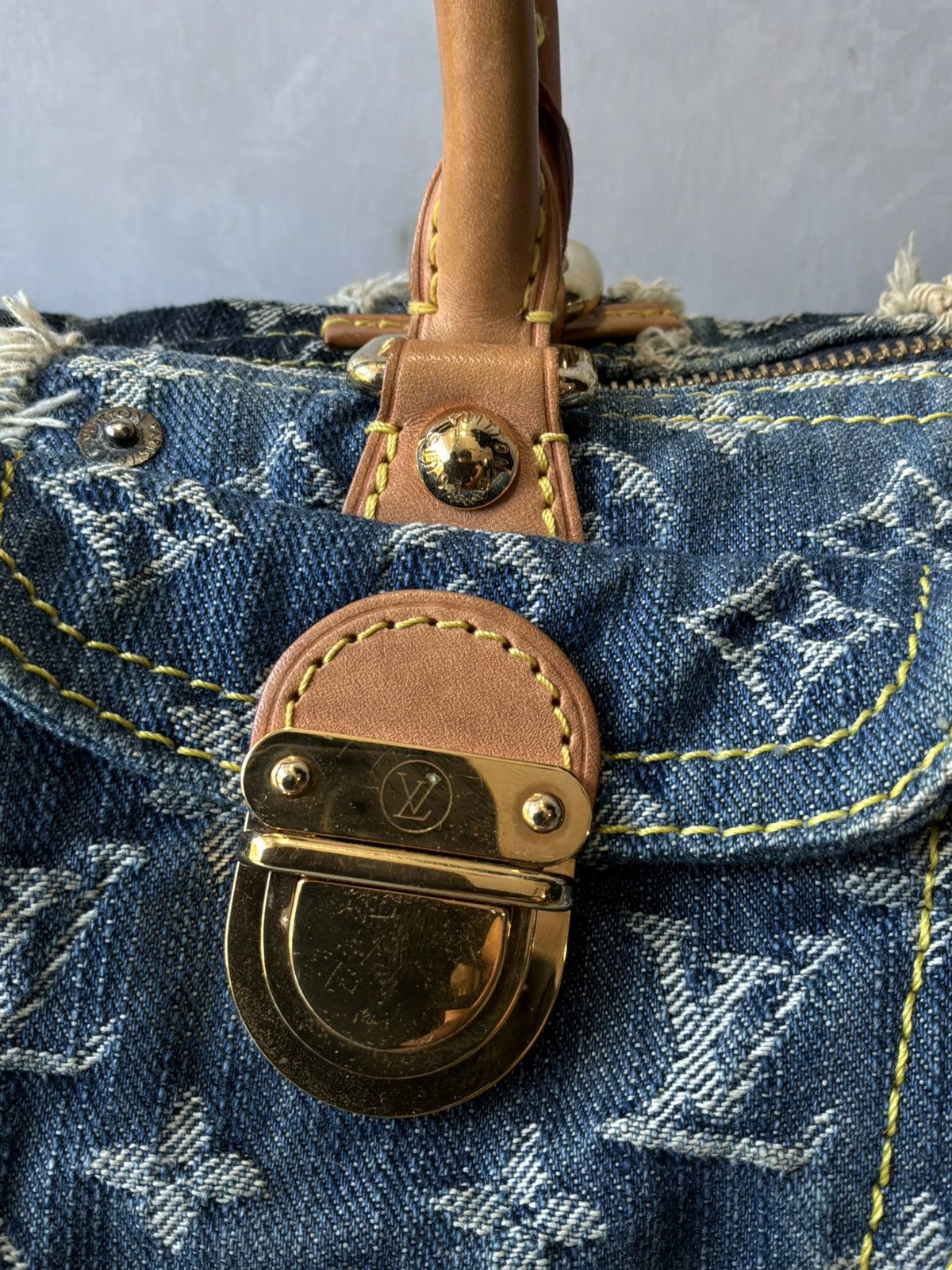 Louis Vuitton 2007 Louis Vuitton - Denim Patchwork Speedy 30 Size ONE SIZE - 7 Thumbnail