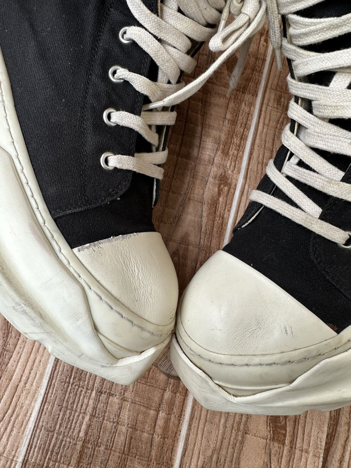 Rick Owens Drkshdw Rick Owens Drkshdw Abstract Pentagram Ramones Black Milk Size US 7.5 / EU 40-41 - 6 Thumbnail