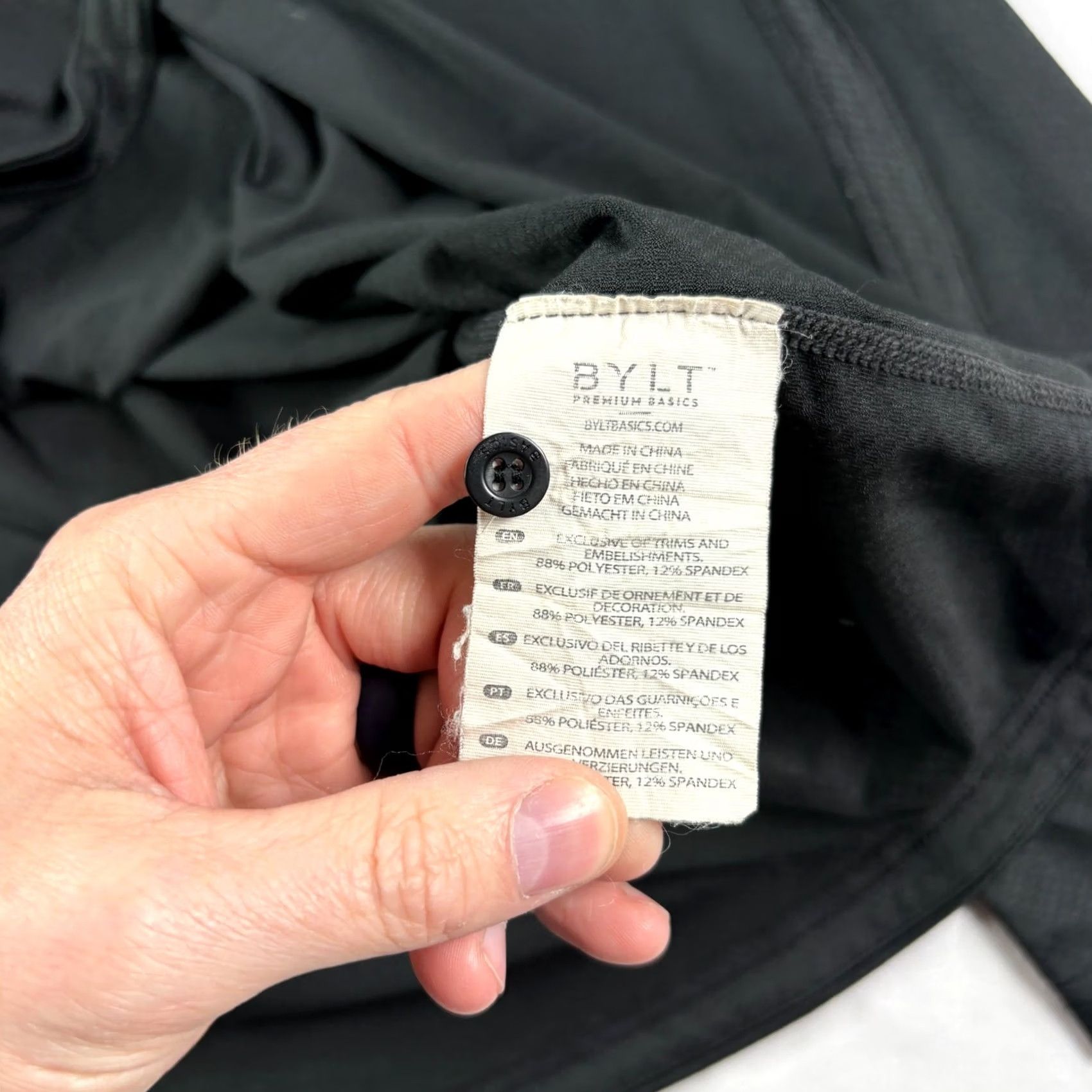 Vintage BYLT Polo Shirt Mens 2XL Black Drop Cut Long Sleeve Performance Golf Stretch Shirt Size US XXL / EU 58 / 5 - 7 Thumbnail