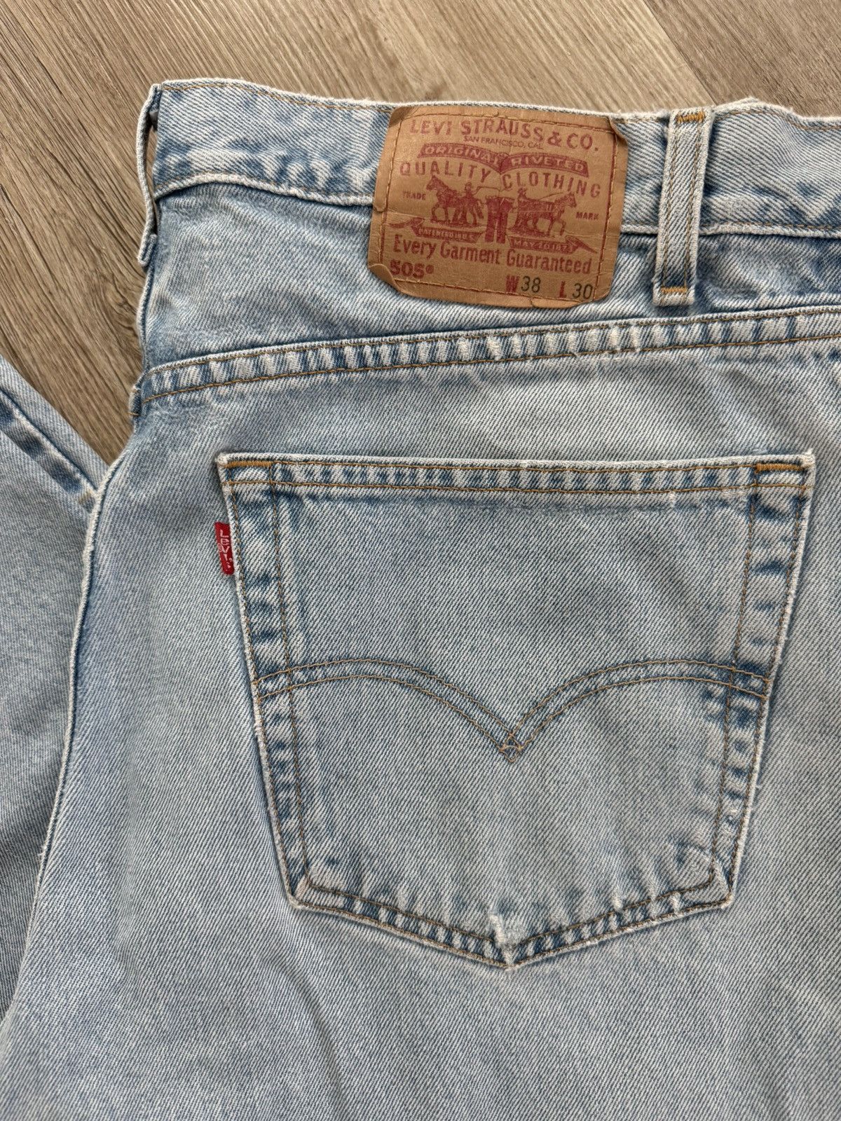 Levi's Vintage Levi's 505 jeans denim 90s Y2K USA made light wash Size US 37 - 3 Thumbnail