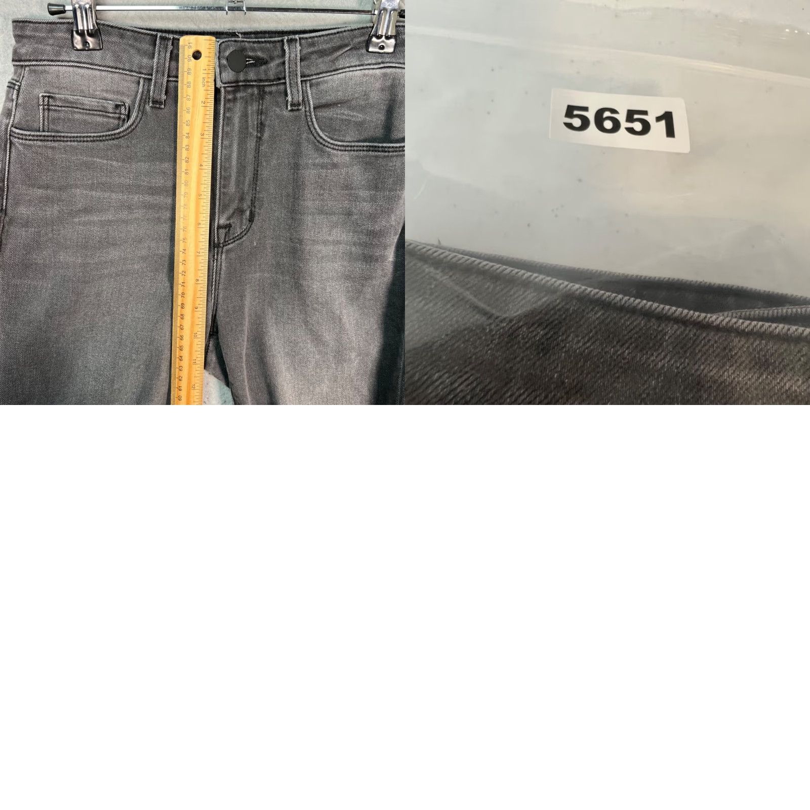 L'AGENCE L'AGENCE Womens 25 Gray Distressed High-Waisted Skinny Jeans Frayed Hem Denim 5-Pocket Size 42" / US 20 - 8 Thumbnail