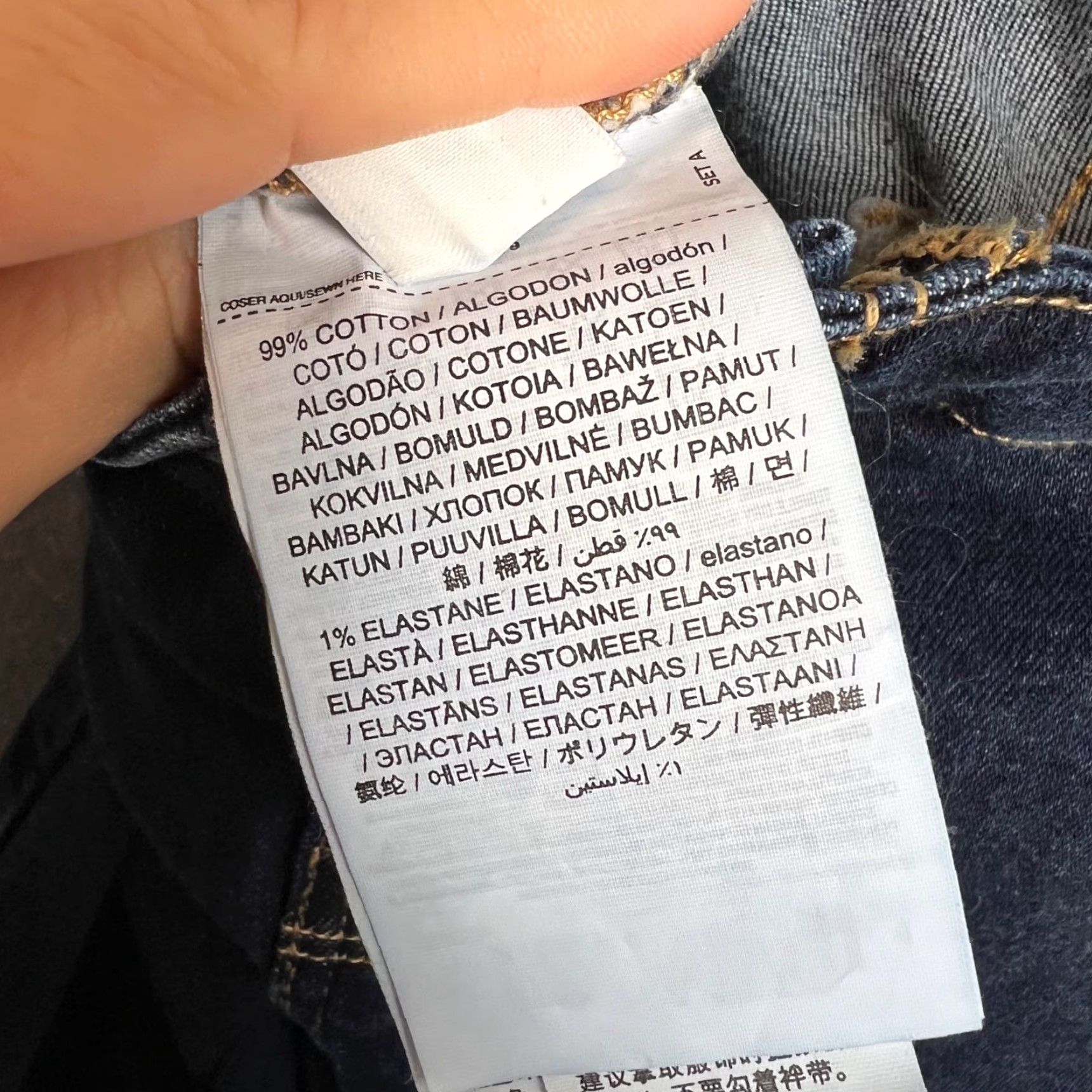 Mango Mango Jeans Flared Denim Womens 2 / 34 Dark Wash Cotton Blend 5-Pocket Inseam 28 in Blue Womens Jeans Size 42" / US 20 - 4 Thumbnail