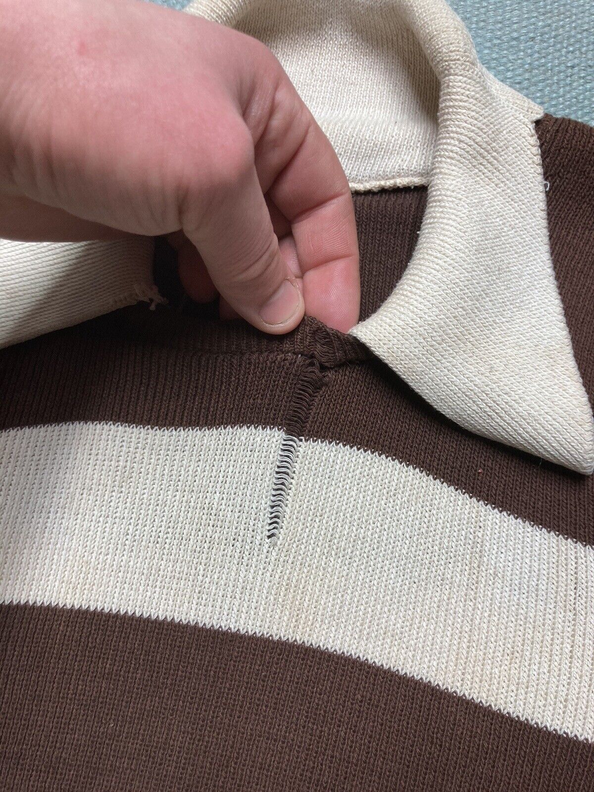 Vintage 70s ribbed t shirt striped sweater dagger women’s S baby tee Size S / US 4 / IT 40 - 4 Thumbnail