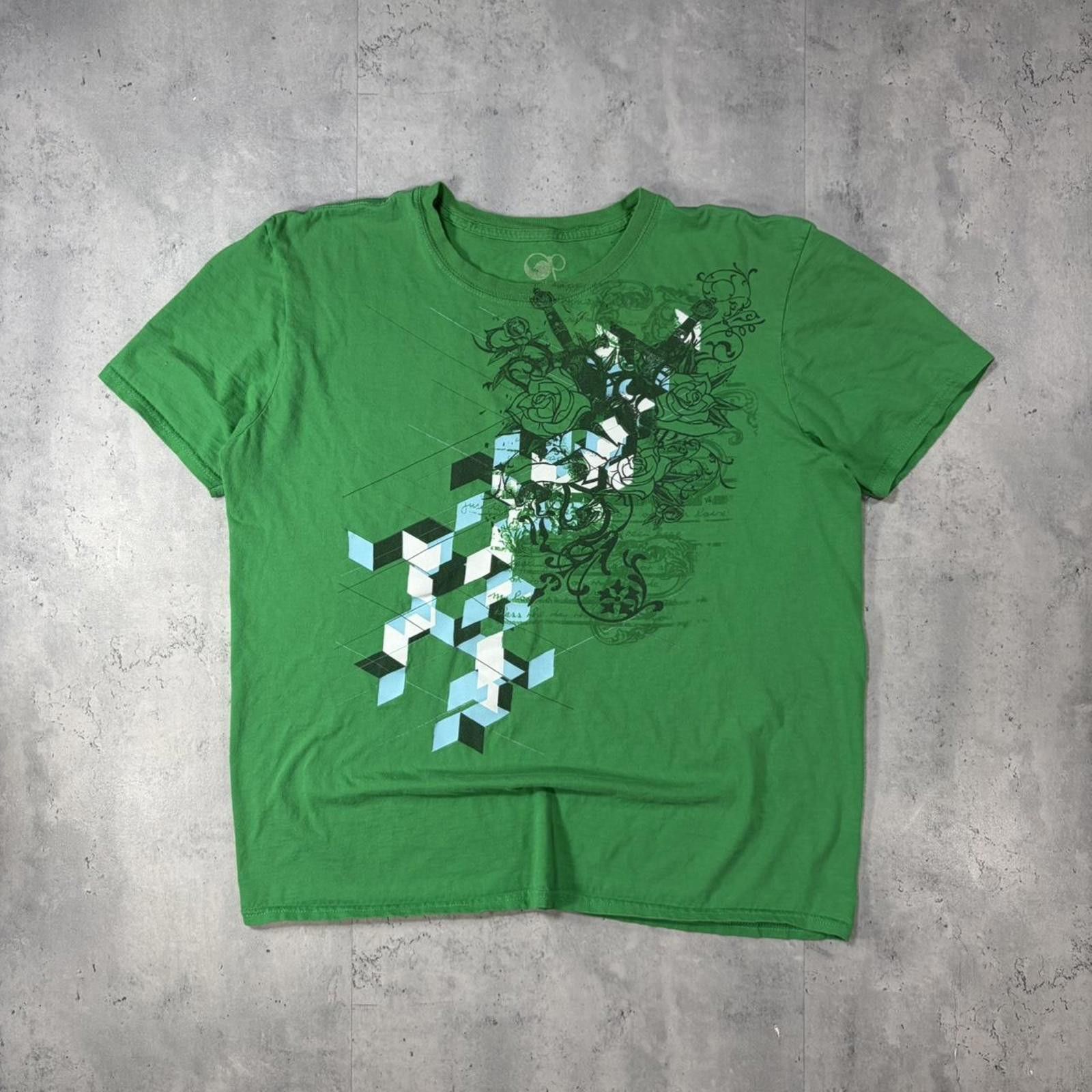 Ocean Pacific Y2K Green Ocean Pacific Grunge Skater T-Shirt Size L / US 10 / IT 46 - 1 Thumbnail