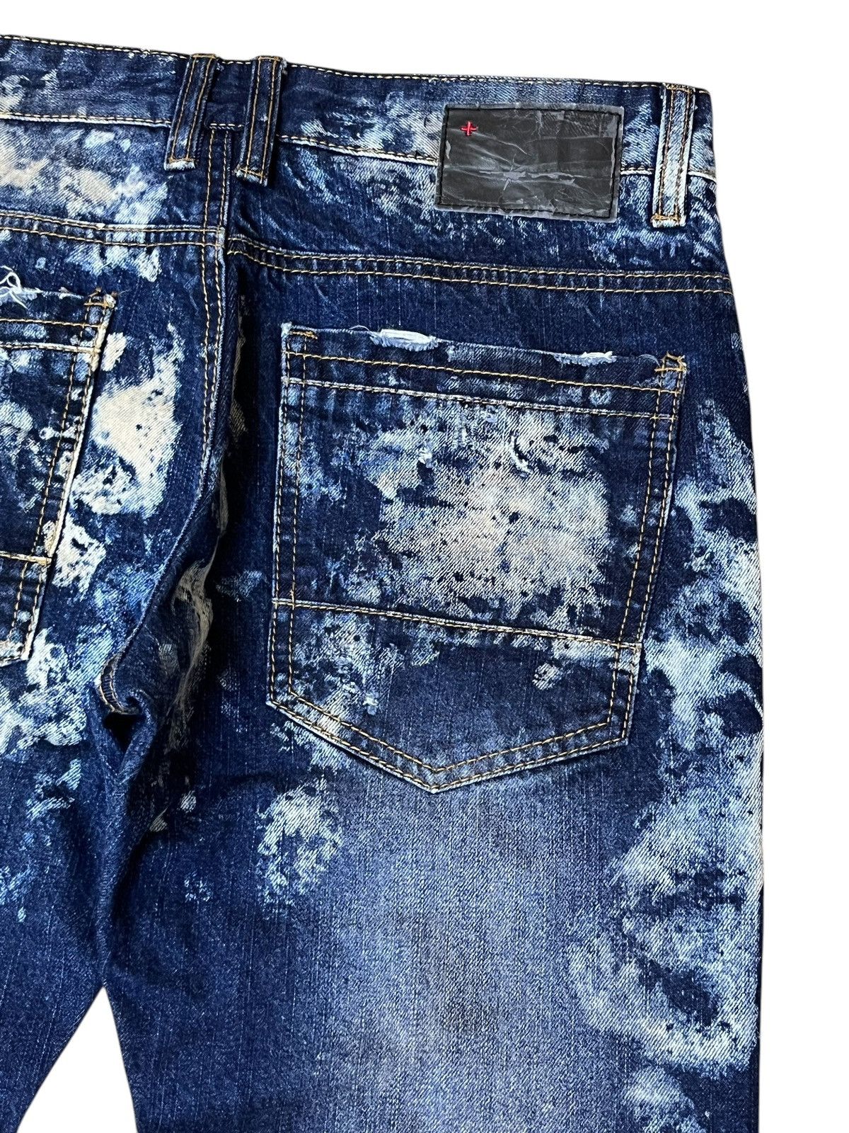Japanese Brand SICK🔥KROME NEW YORK TYE DYE DISTRESSED STYLE JEANS Size US 31 - 9 Thumbnail