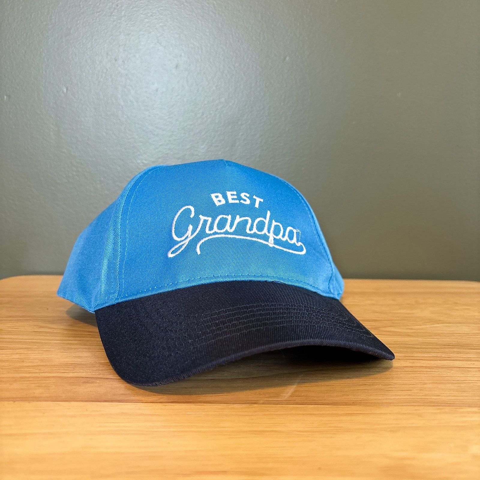 Other Best Grandpa Blue Embroidered Velcro Hat Size ONE SIZE - 1 Thumbnail