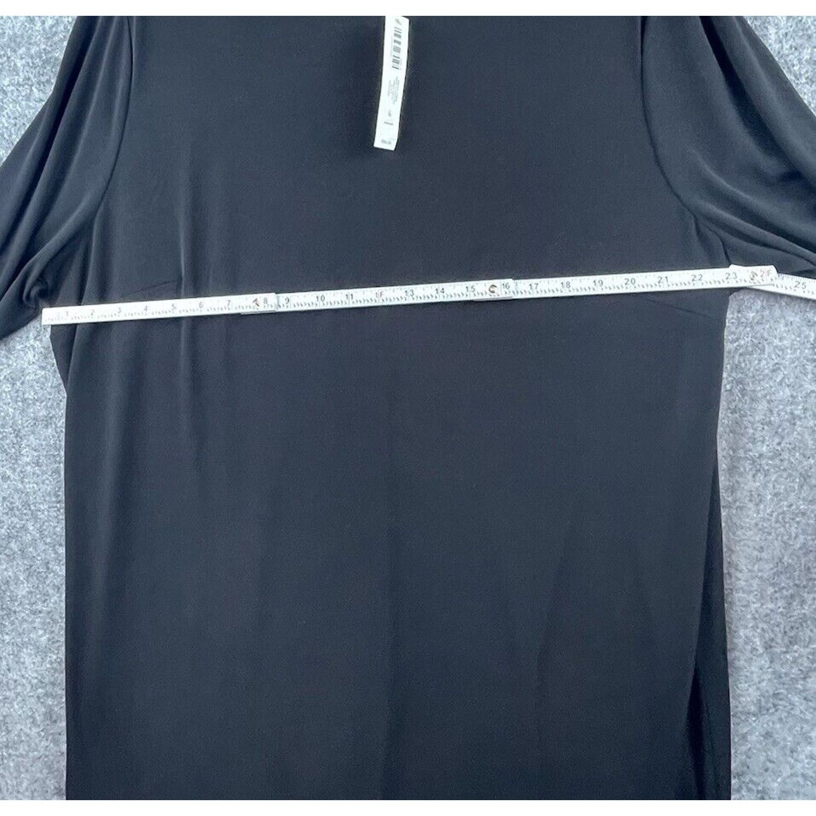Chicos Chico's Dress Womens 4XL Black LBD Lagenlook Rouched Career Size XL / US 12-14 / IT 48-50 - 4 Thumbnail