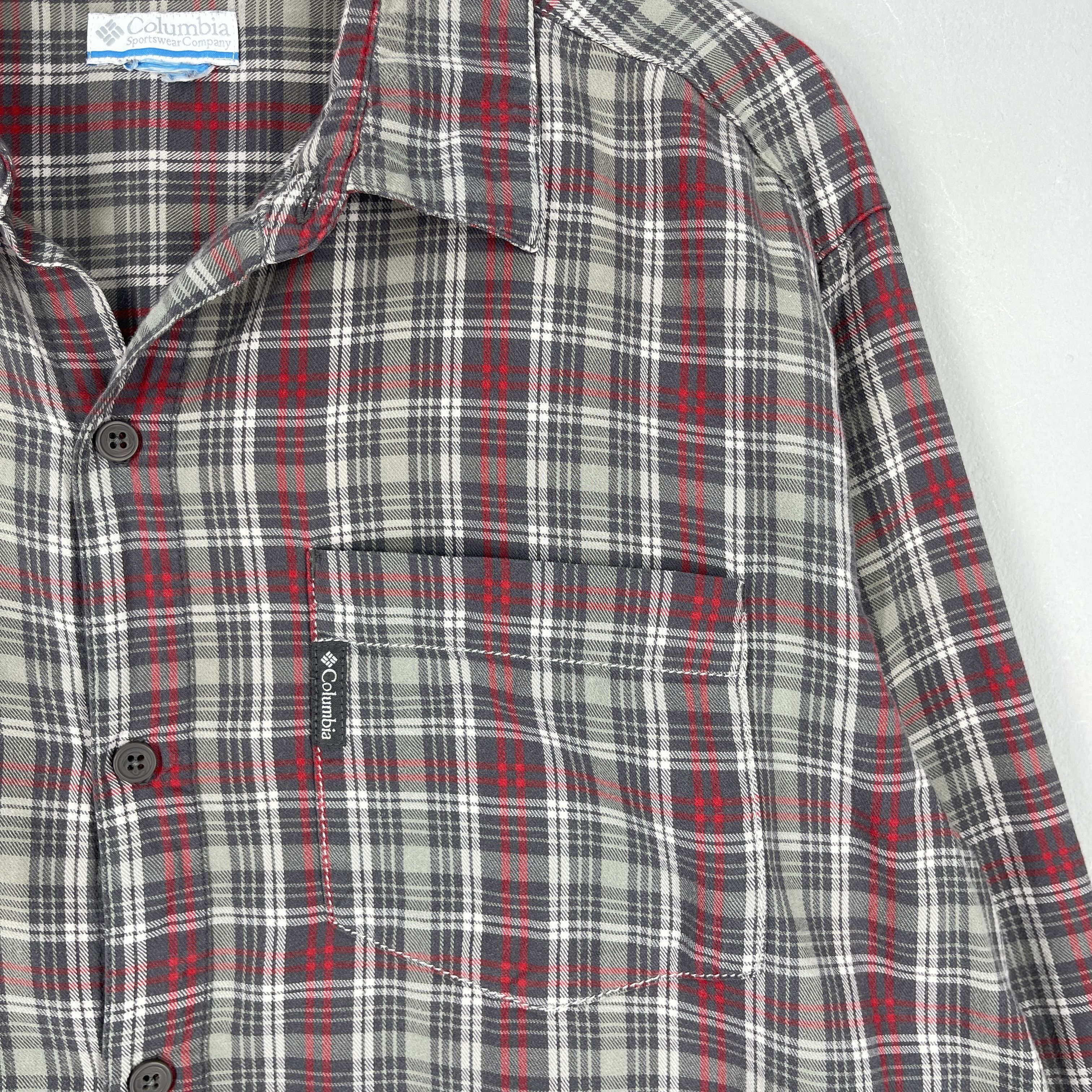 Columbia COLUMBIA Omni-Wick Checkered Gray/Red Flannel Size US XL / EU 56 / 4 - 3 Thumbnail