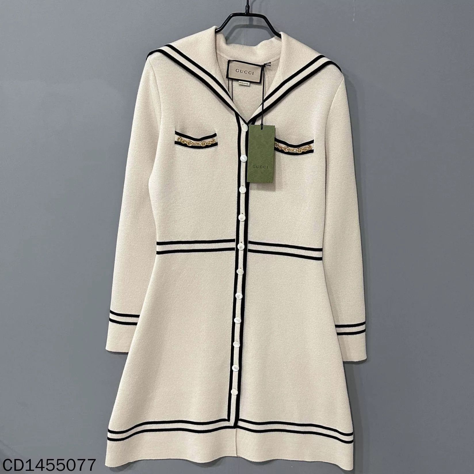 Gucci GUCCI Horsebit Off-White Dress XS Size XS / US 0-2 / IT 36-38 - 1 Thumbnail