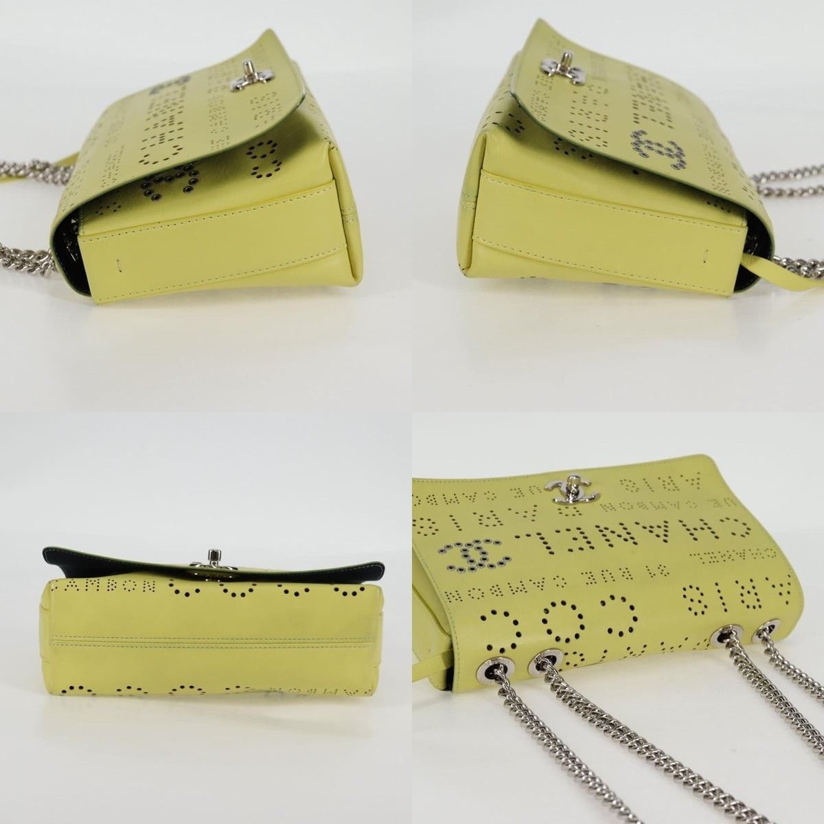 Chanel Chanel Chain Shoulder Bag Leather Yellow CC Size ONE SIZE - 3 Thumbnail
