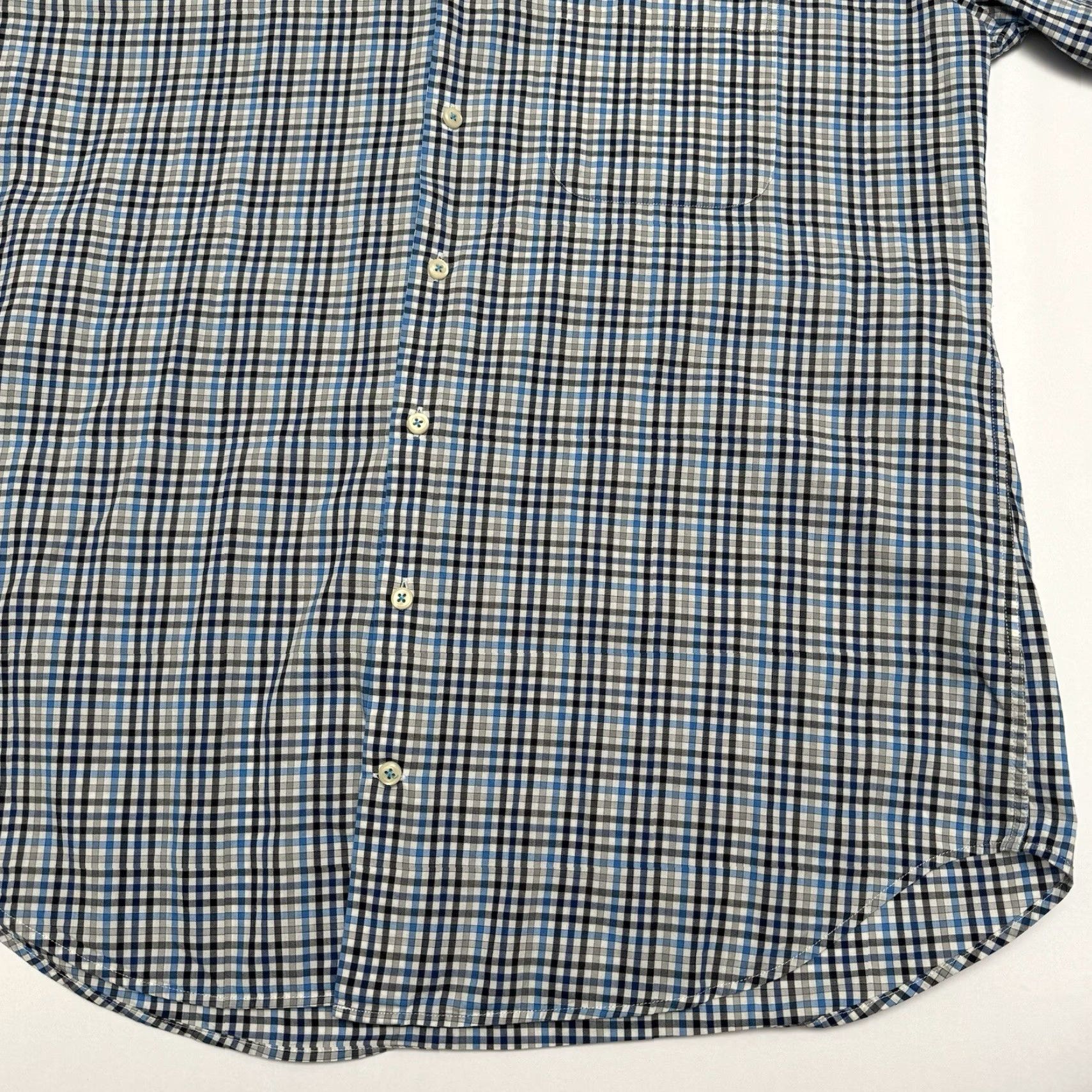 Peter Millar Peter Millar Shirt Men L Blue Plaid Short Sleeve Button-Down Button Up EUC Size US L / EU 52-54 / 3 - 3 Thumbnail