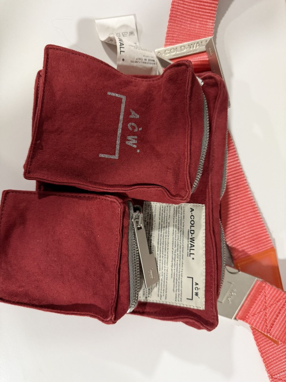 A-COLD-WALL* A cold wall red tri pocket utility bag Size ONE SIZE - 2 Thumbnail