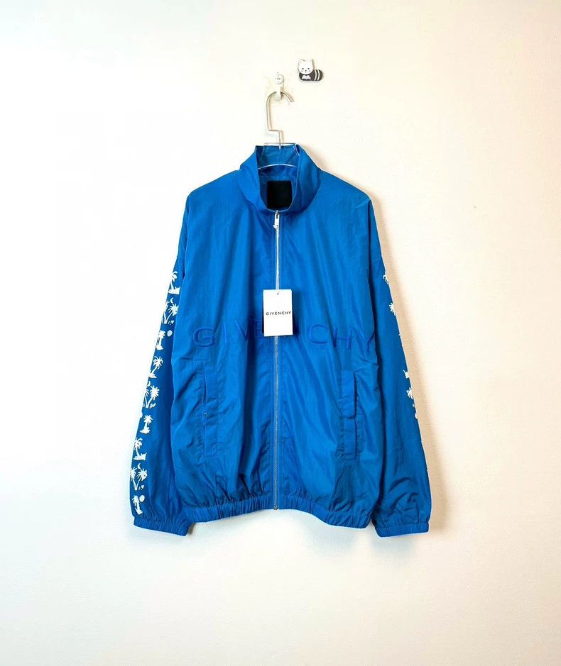 Givenchy Givenchy Blue Embroidered Logo Printed Pattern Zipper Jack Size US M / EU 48-50 / 2 - 1 Thumbnail