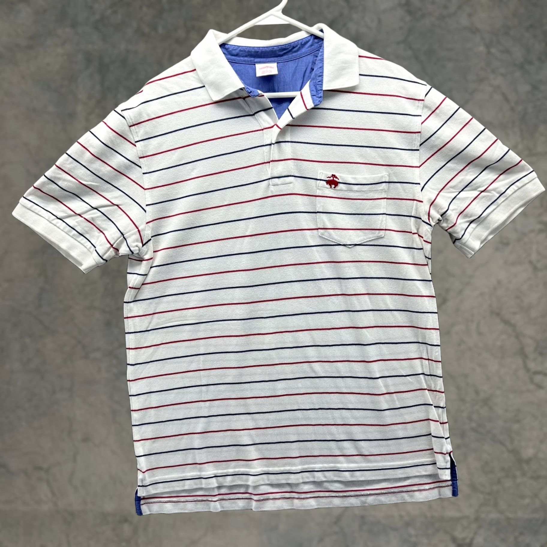 Brooks Brothers Brooks Brothers 346 Polo Shirt Mens M White Stripe Pocket Logo Casual Shirt Size US M / EU 48-50 / 2 - 1 Thumbnail