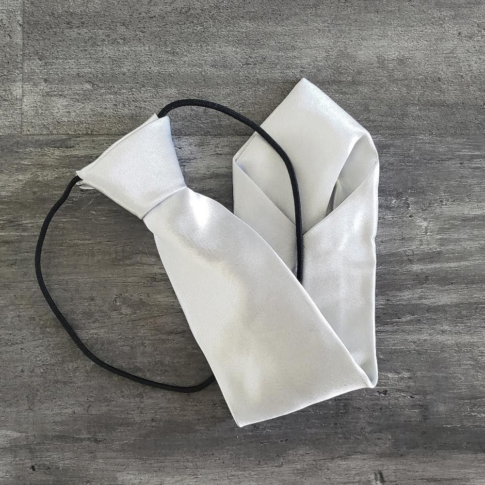 Designer Blue Tinted Satin Little Boy Tie Size ONE SIZE - 2 Thumbnail