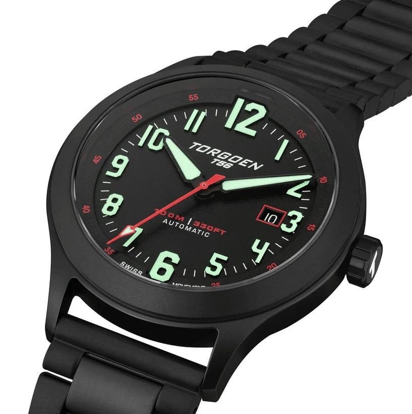Other New Torgoen TN-1298 T56 44mm Black Steel Strap Watch Size ONE SIZE - 3 Thumbnail
