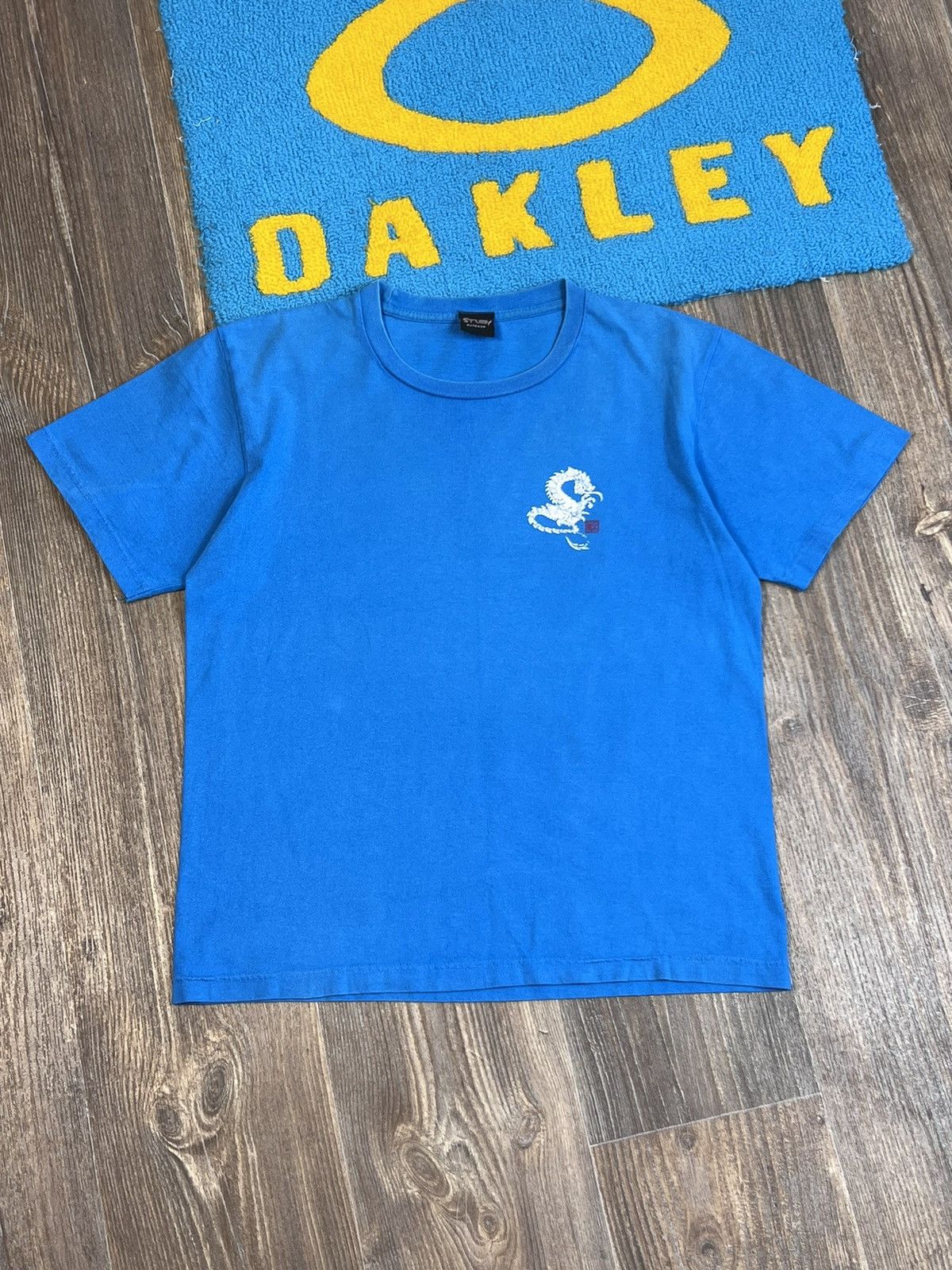 Stussy × Vintage Vintage Stussy Dragon Logo blue shirt Size US S / EU 44-46 / 1 - 2 Thumbnail