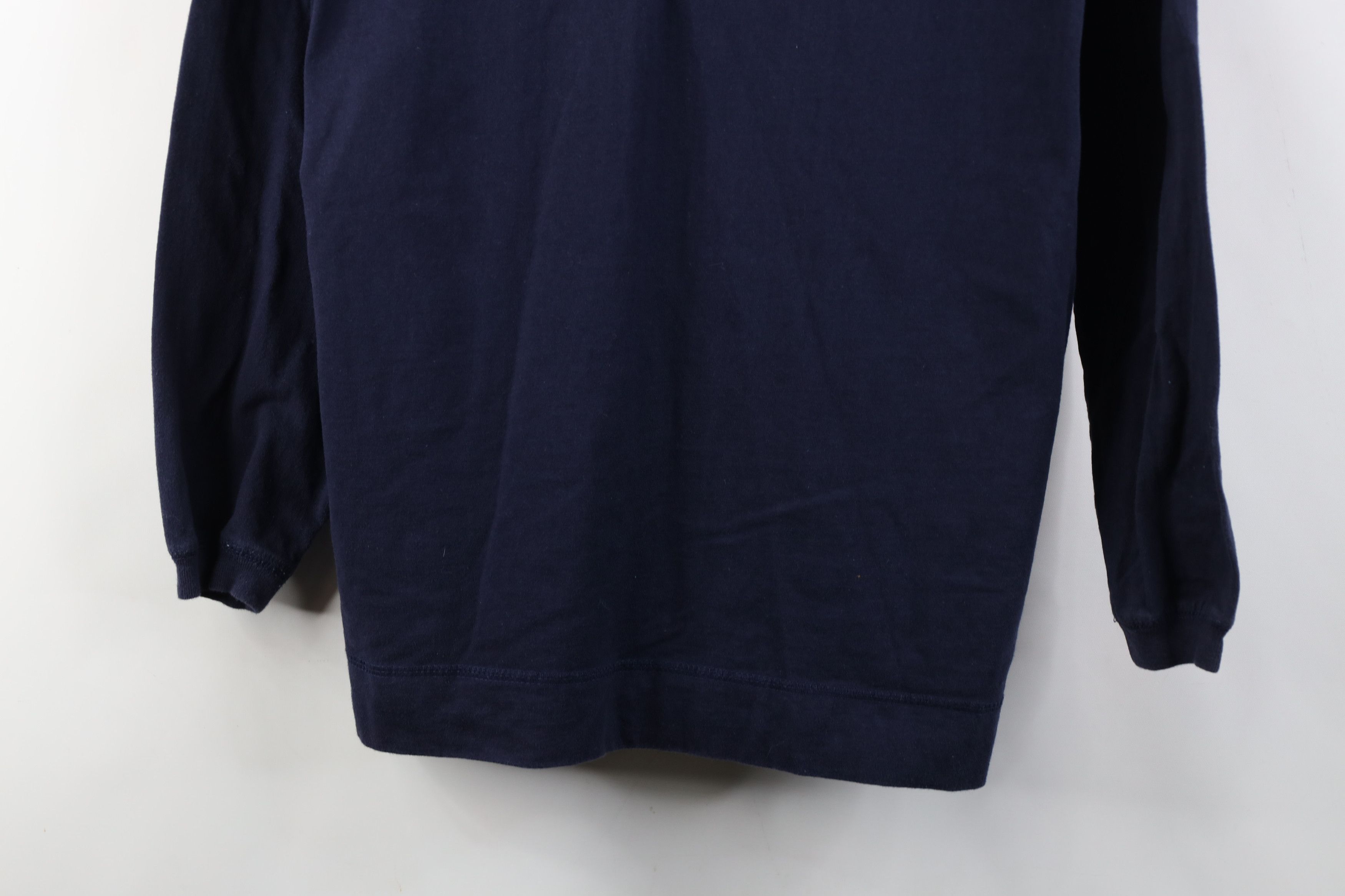 Vintage Vintage 90s Streetwear Blank Long Sleeve Henley T-Shirt Blue Size US M / EU 48-50 / 2 - 3 Thumbnail