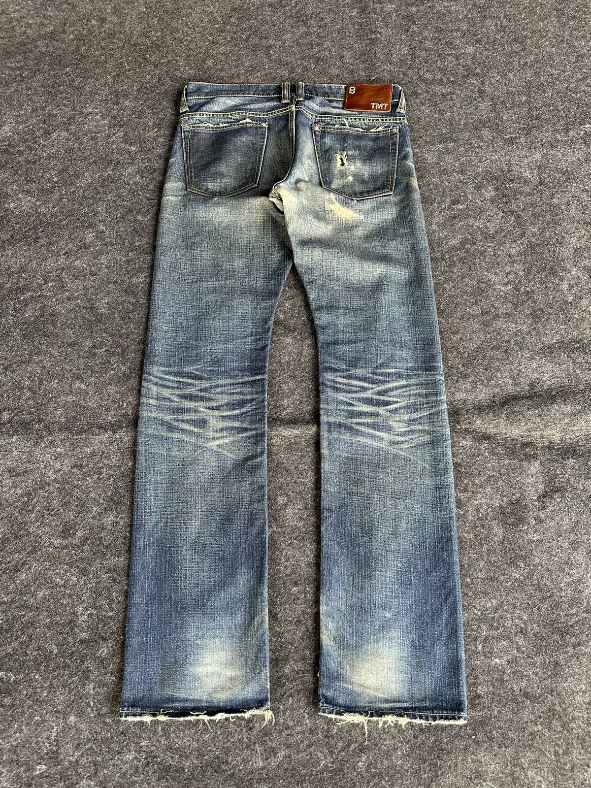 TMT 💥 Rare TMT Japan 8th Anniversary Washed Vintage Denim D483 Size US 32 / EU 48 - 4 Thumbnail