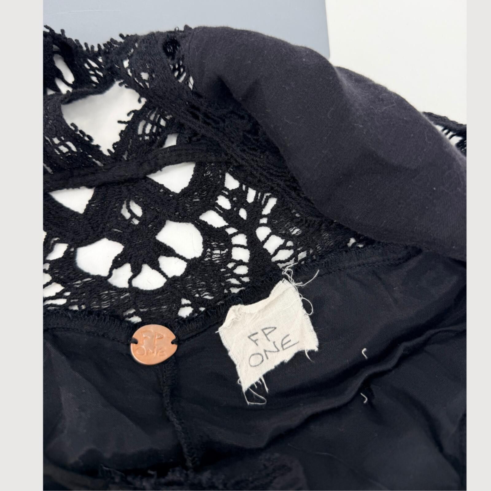 Free People Free People Ilektra Lace Slip Mini Dress Black Small XS/S Size XS / US 0-2 / IT 36-38 - 4 Thumbnail
