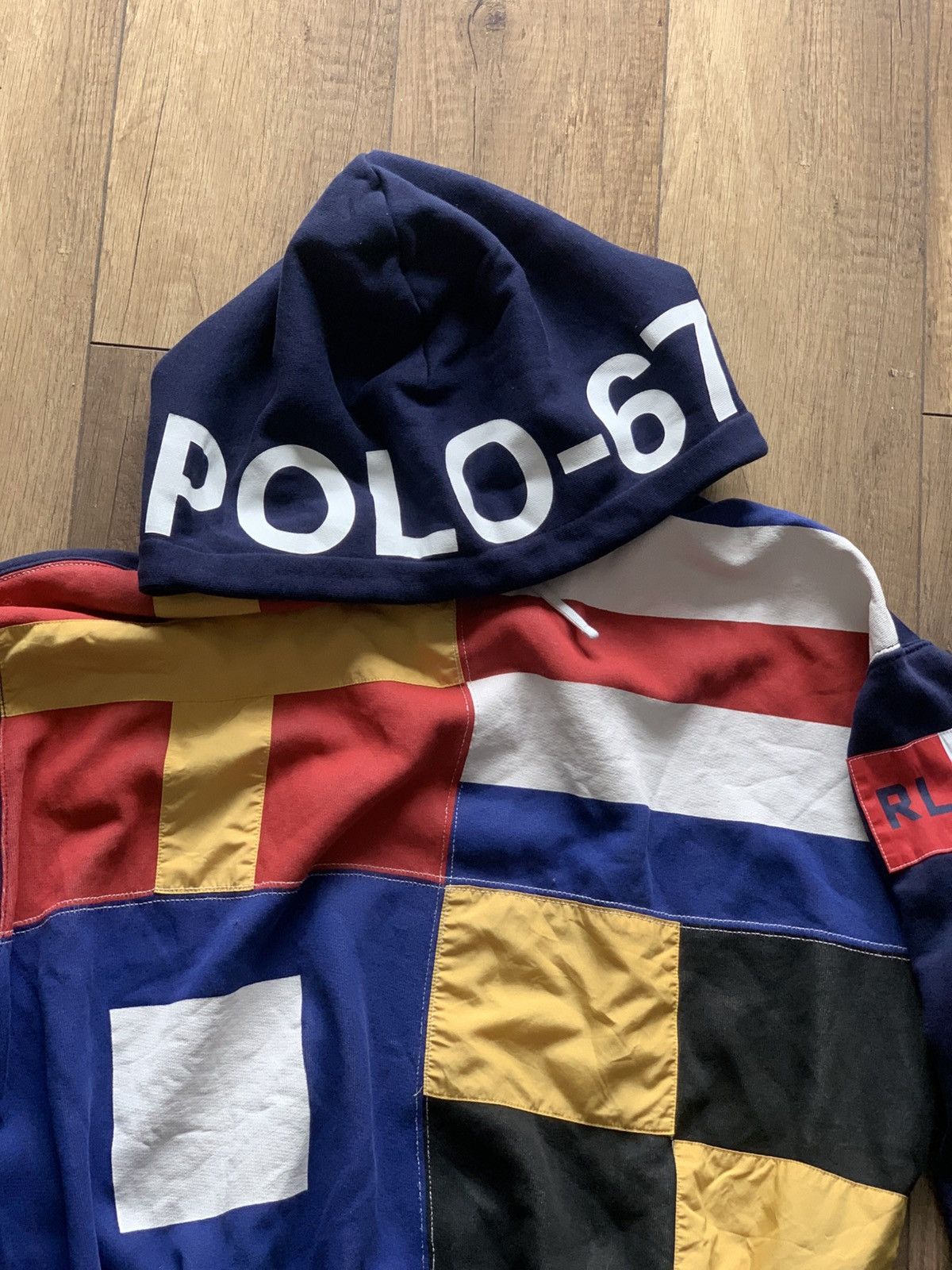 Polo Ralph Lauren Polo Ralph Lauren CP-93 Patchwork Hoodie RL67 Size S Size US S / EU 44-46 / 1 - 5 Thumbnail